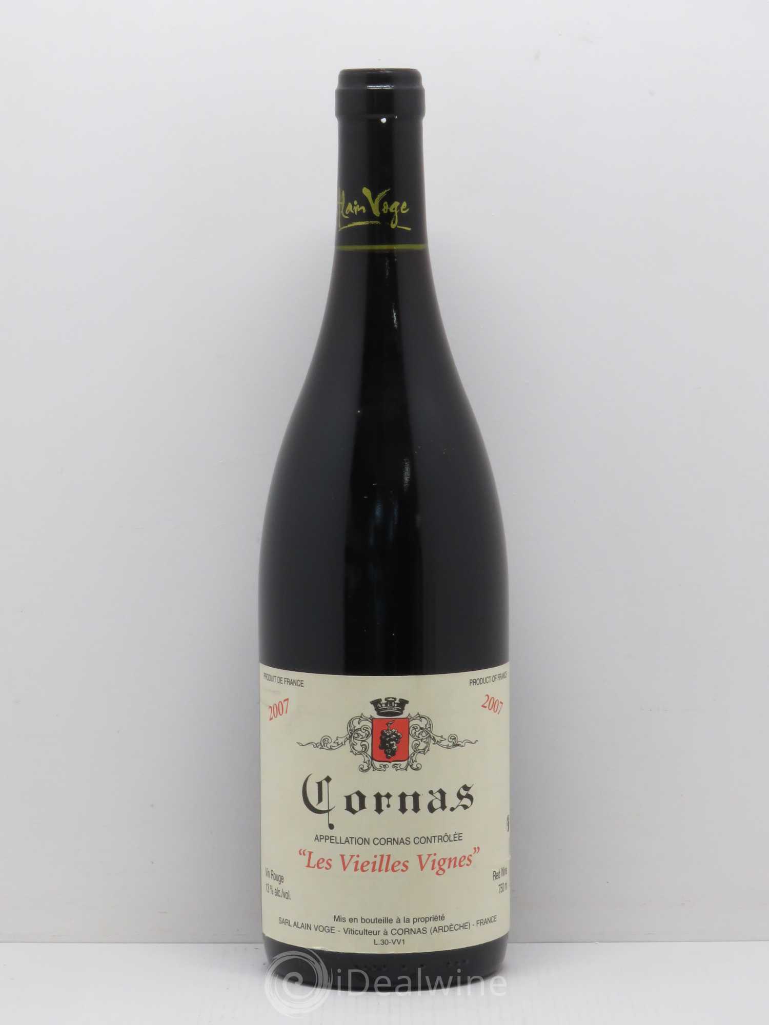 Cornas Les Vieilles Vignes Alain Voge (Domaine) 2007 - Lot de 1 bouteille - 0