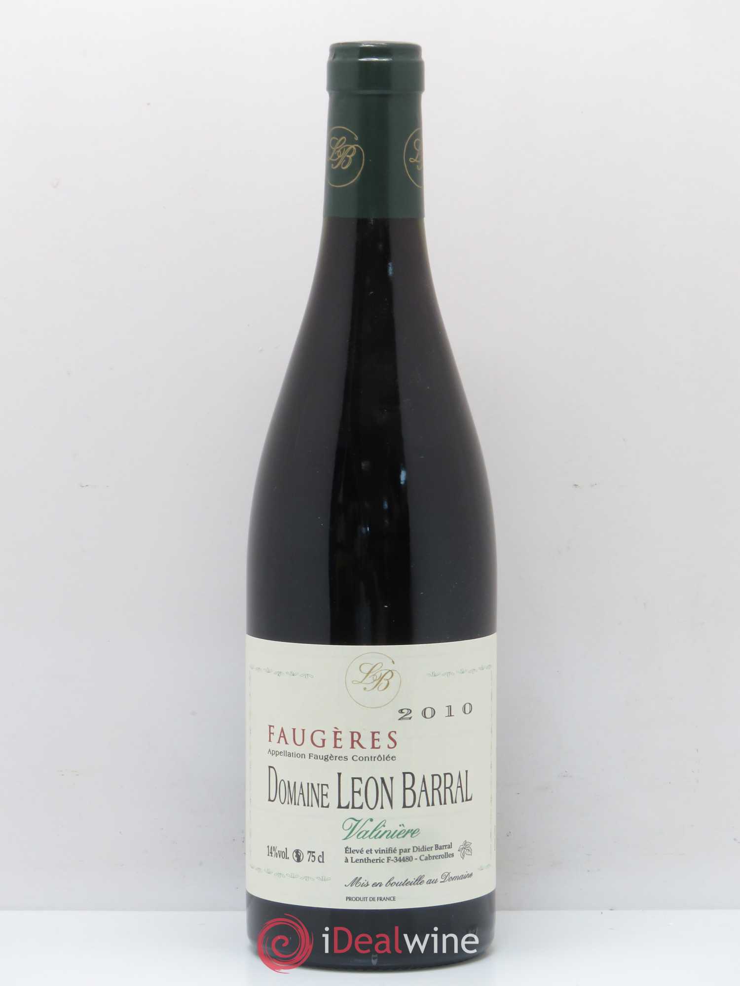 Faugères Valinière Domaine Léon Barral 2010 - Lot de 1 bouteille - 0