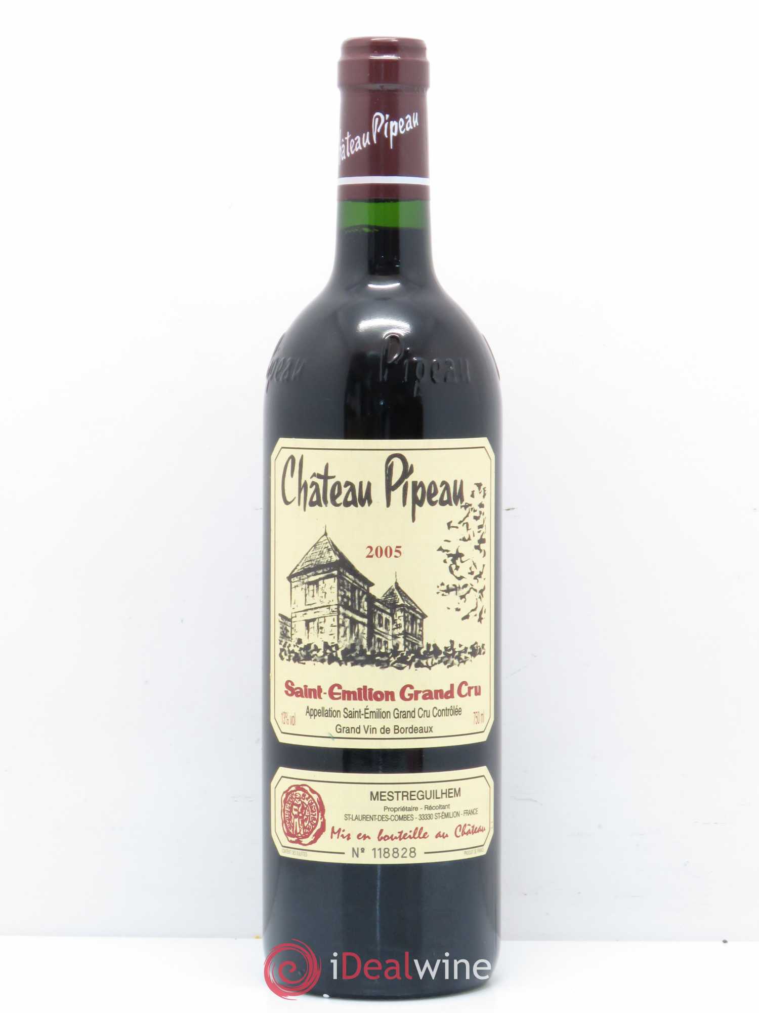 Château Pipeau 2005 - Lot de 1 bouteille - 0