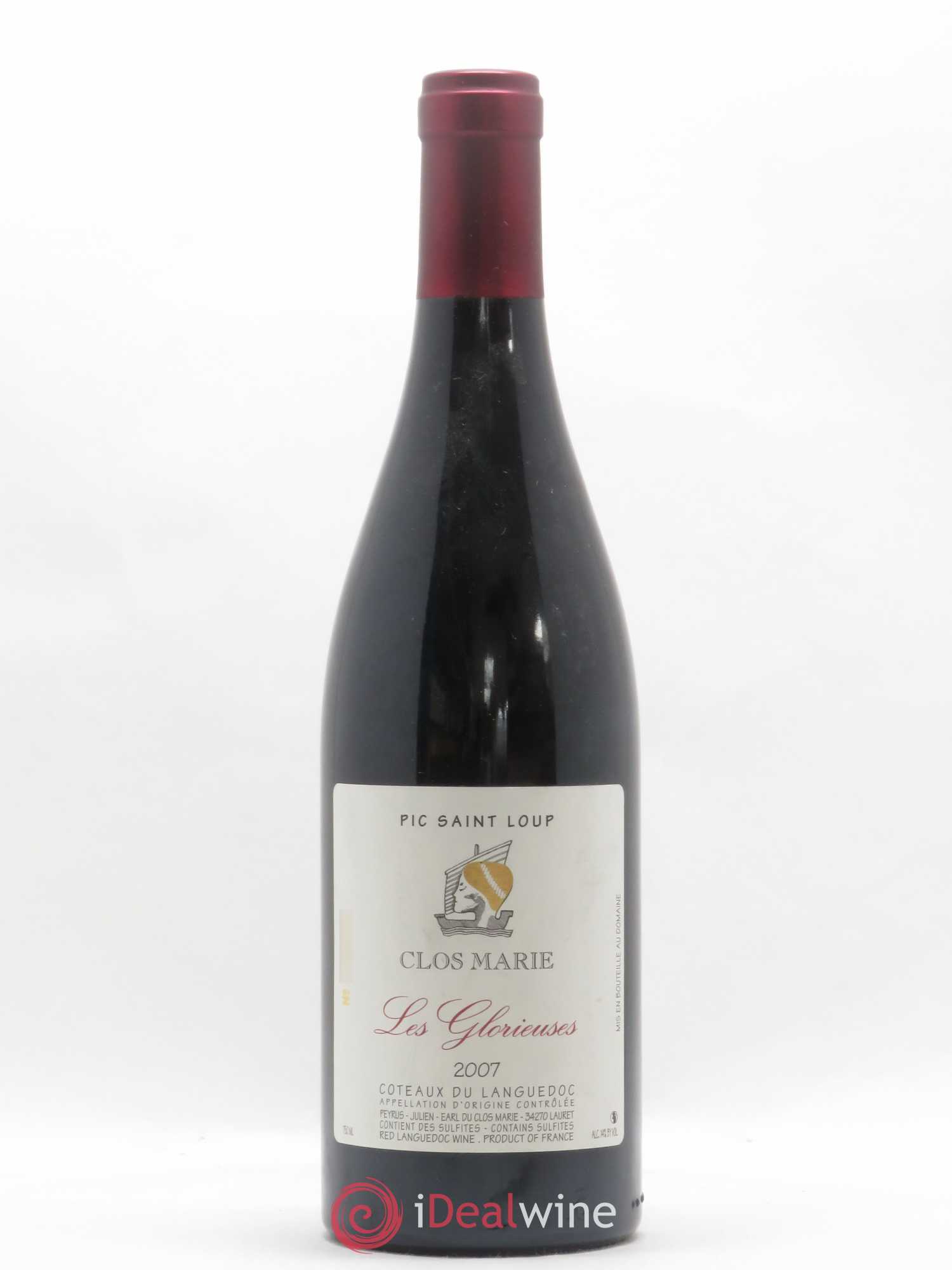 Pic Saint-Loup Clos Marie Les Glorieuses Christophe Peyrus et Françoise Julien 2007 - Lot de 1 bouteille - 0