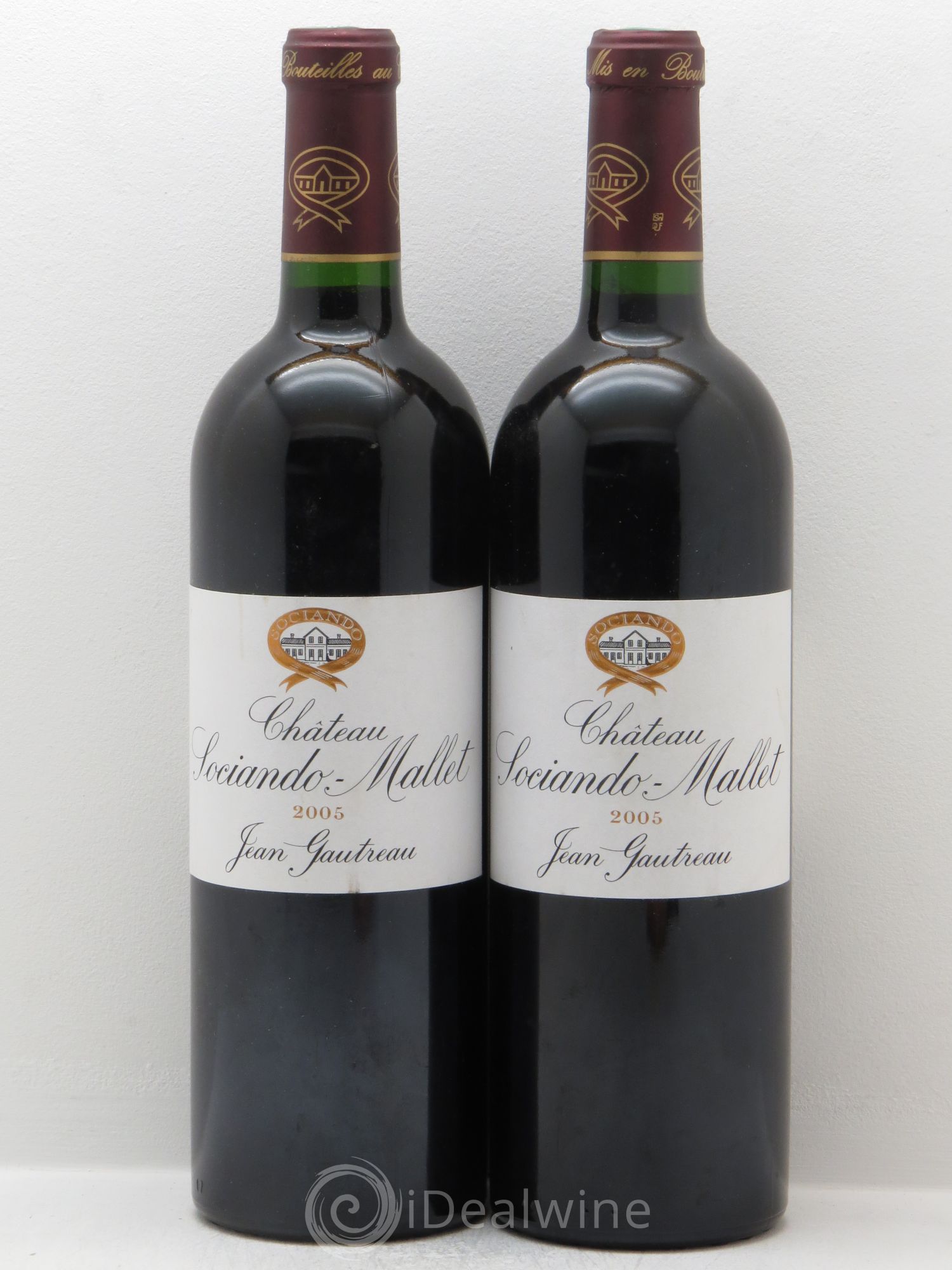 Château Sociando Mallet 2005 - Lot de 2 bouteilles - 0