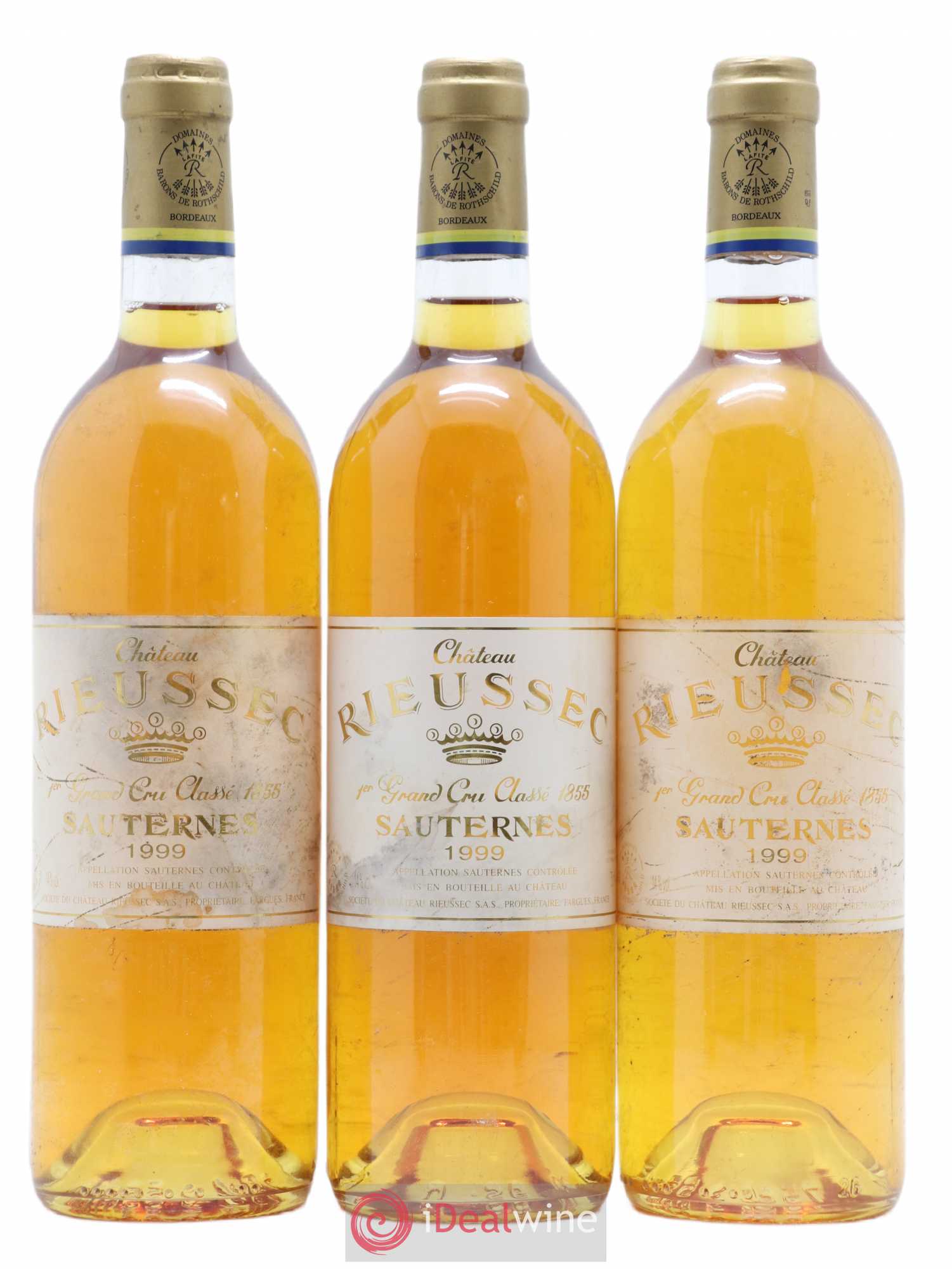 Château Rieussec 1er Grand Cru Classé (senza prezzo di riserva) 1999 - Lotto di 3 bottiglie - 0