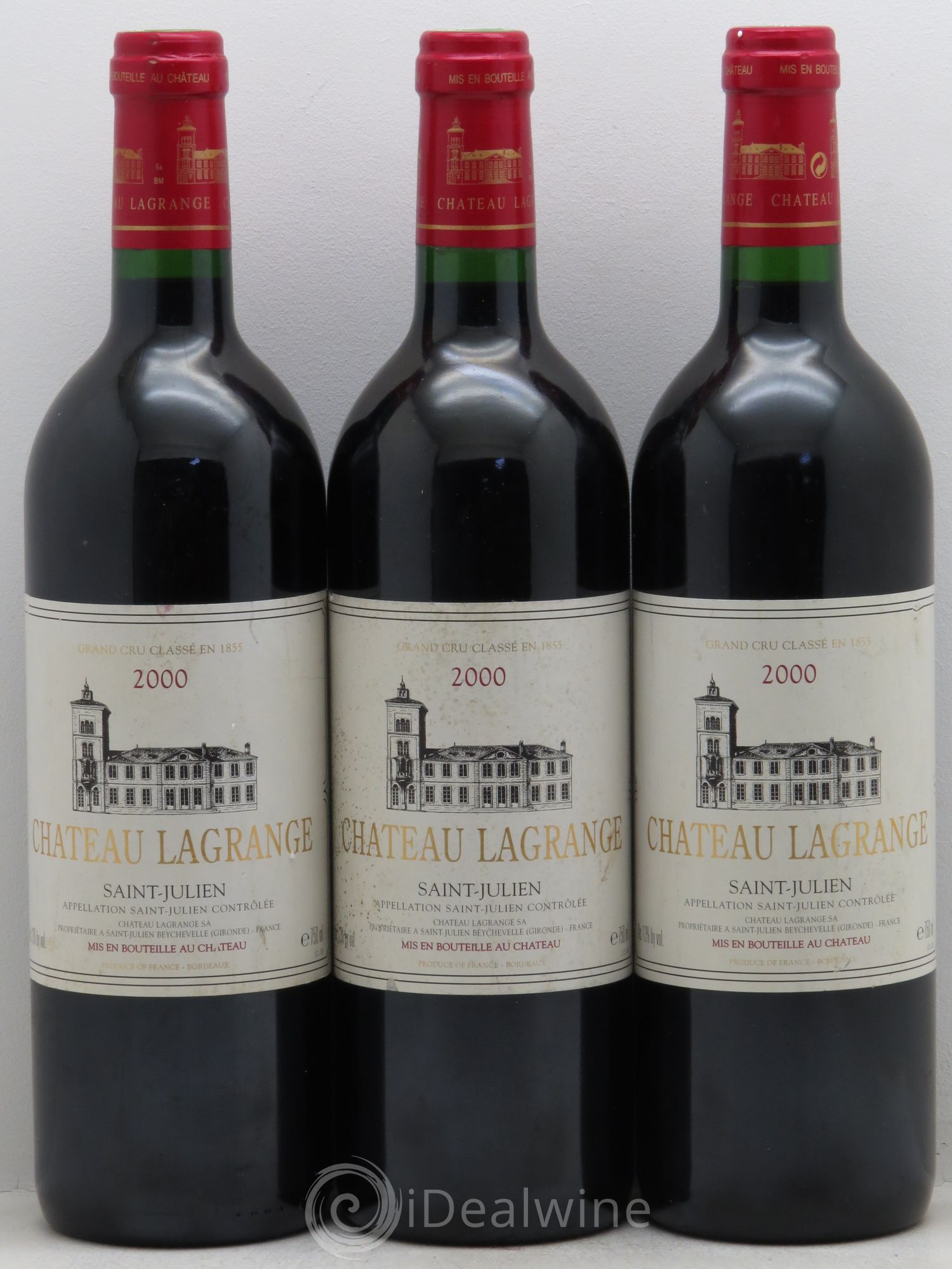 Château Lagrange 3ème Grand Cru Classé 2000 - Lot de 3 bouteilles - 0