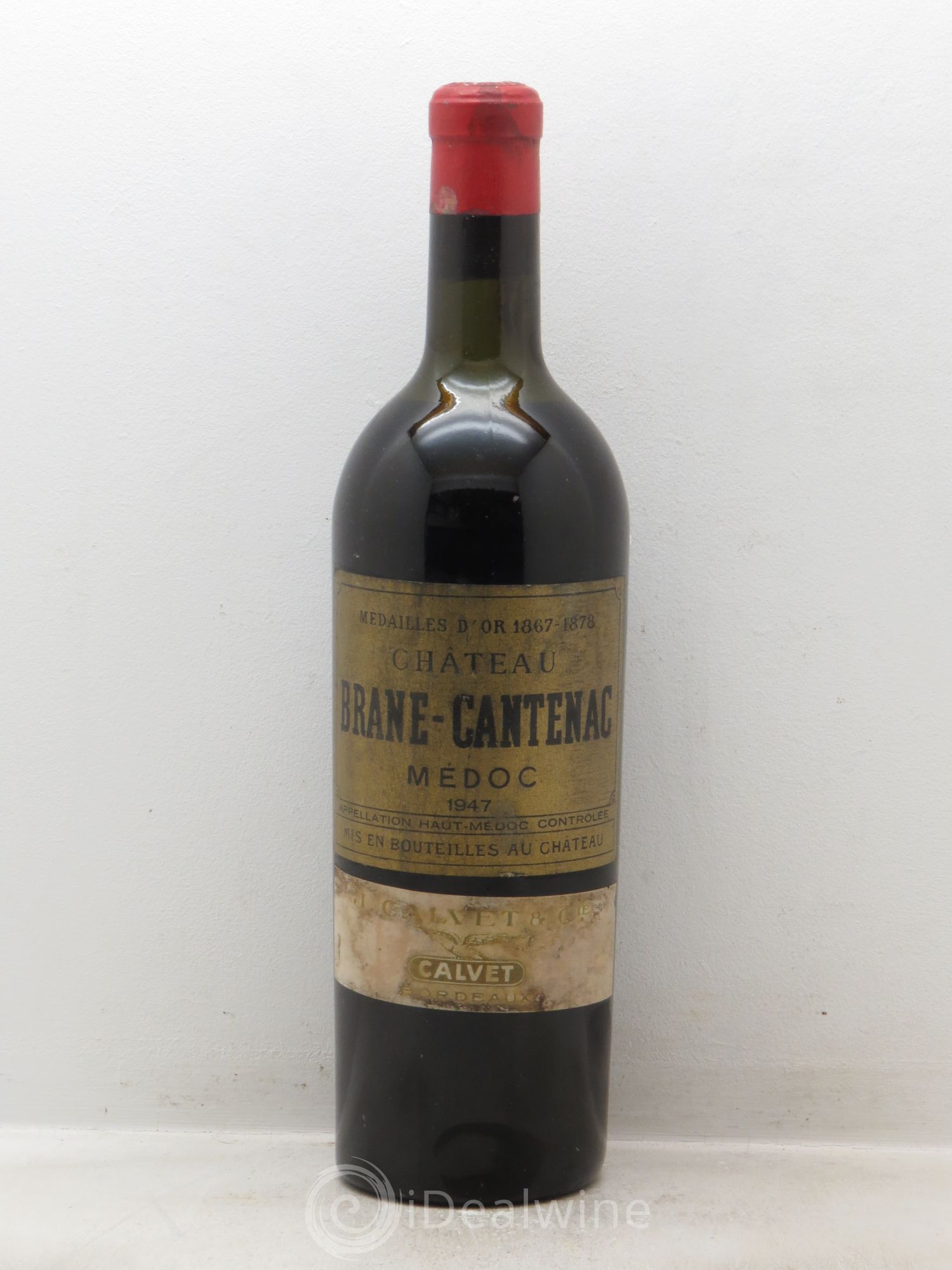 Château Brane Cantenac 2ème Grand Cru Classé 1947 - Lot de 1 bouteille - 0