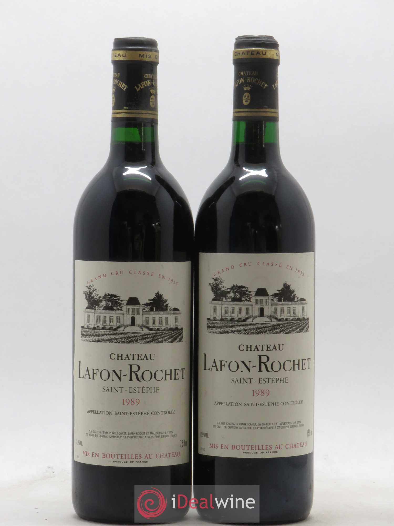 Château Lafon Rochet 4ème Grand Cru Classé 1989 - Lot de 2 bouteilles - 0