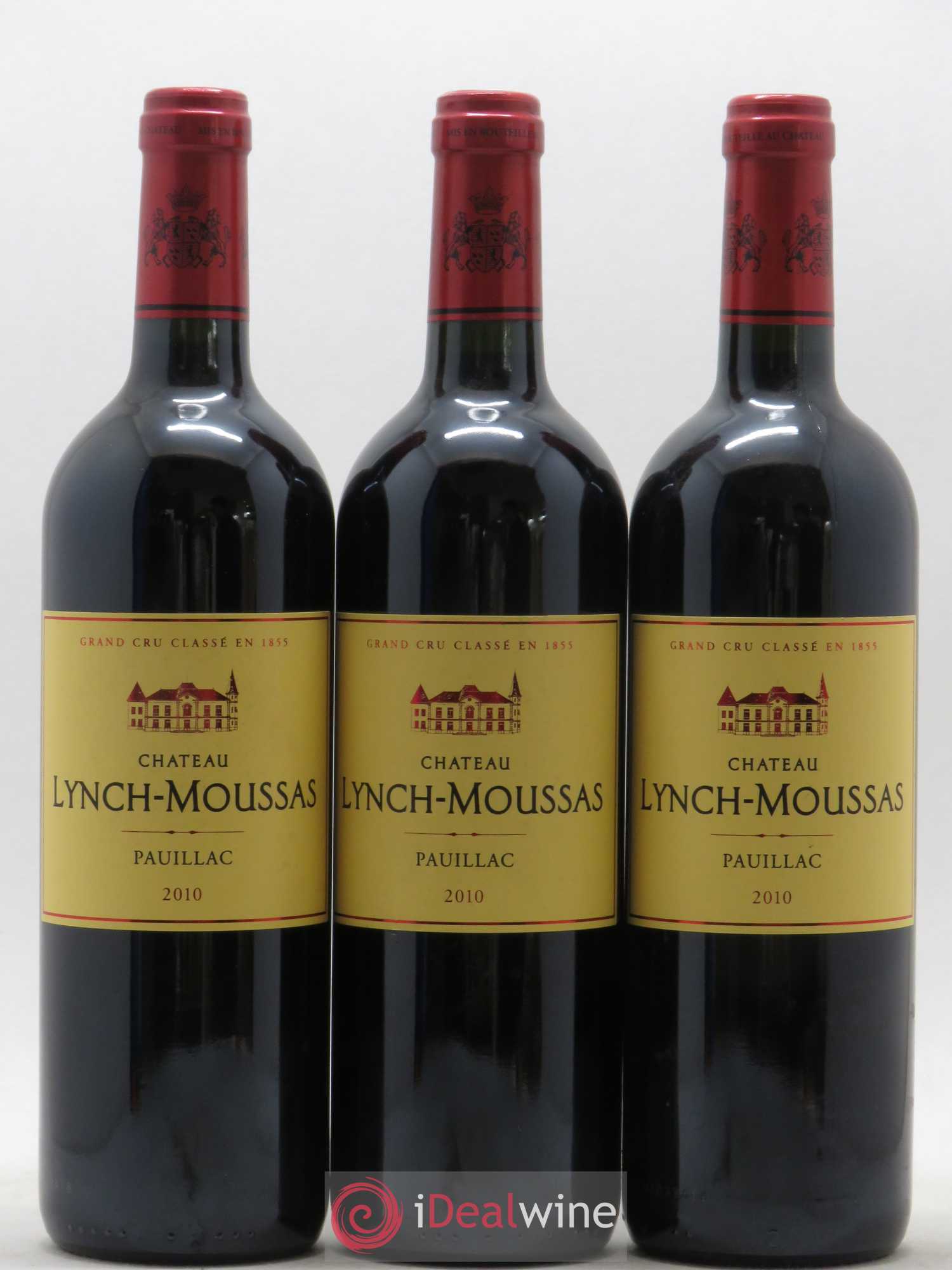 Château Lynch Moussas 5ème Grand Cru Classé 2010 - Lot de 3 bouteilles - 0