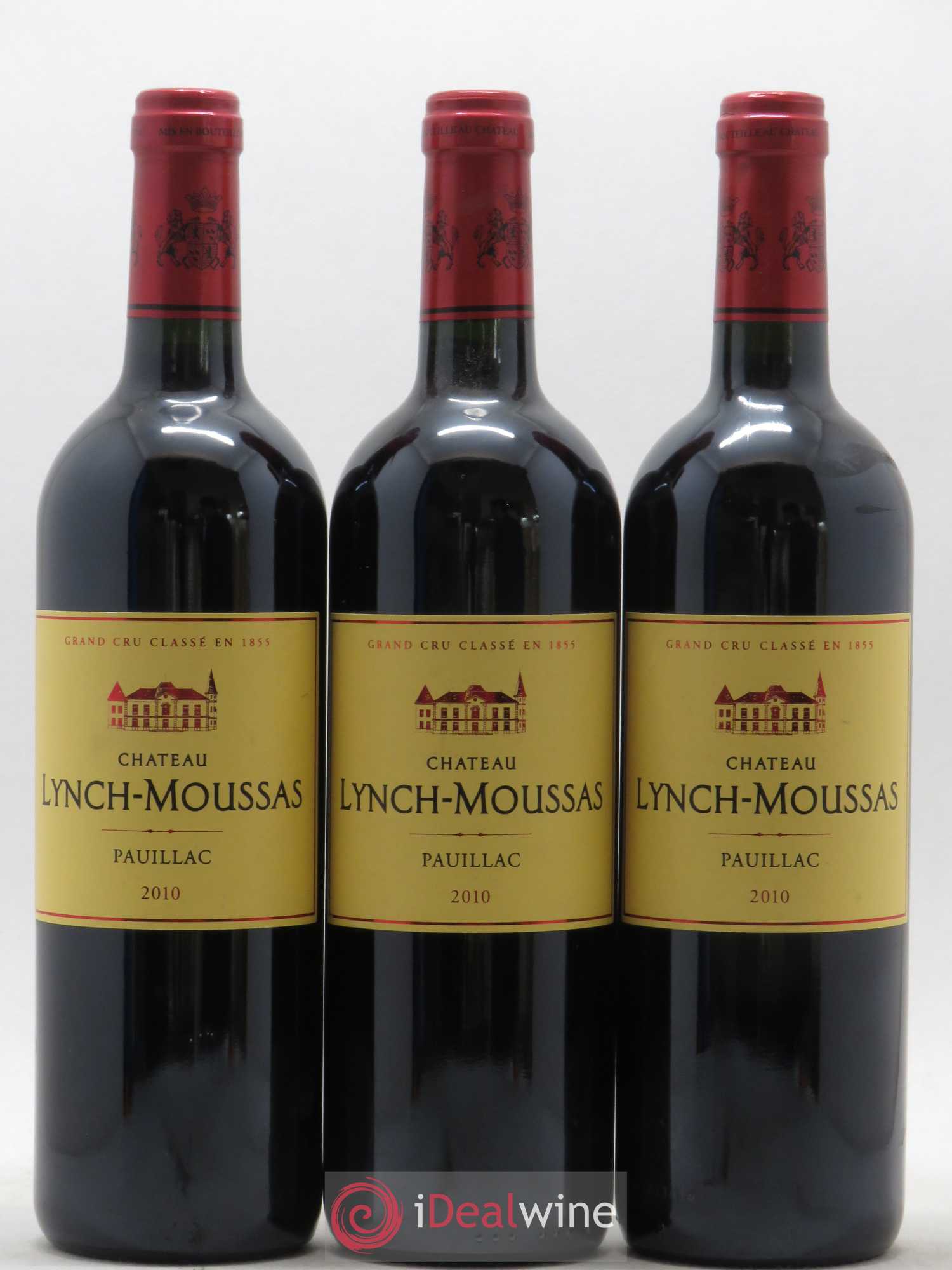 Château Lynch Moussas 5ème Grand Cru Classé 2010 - Lot de 3 bouteilles - 0