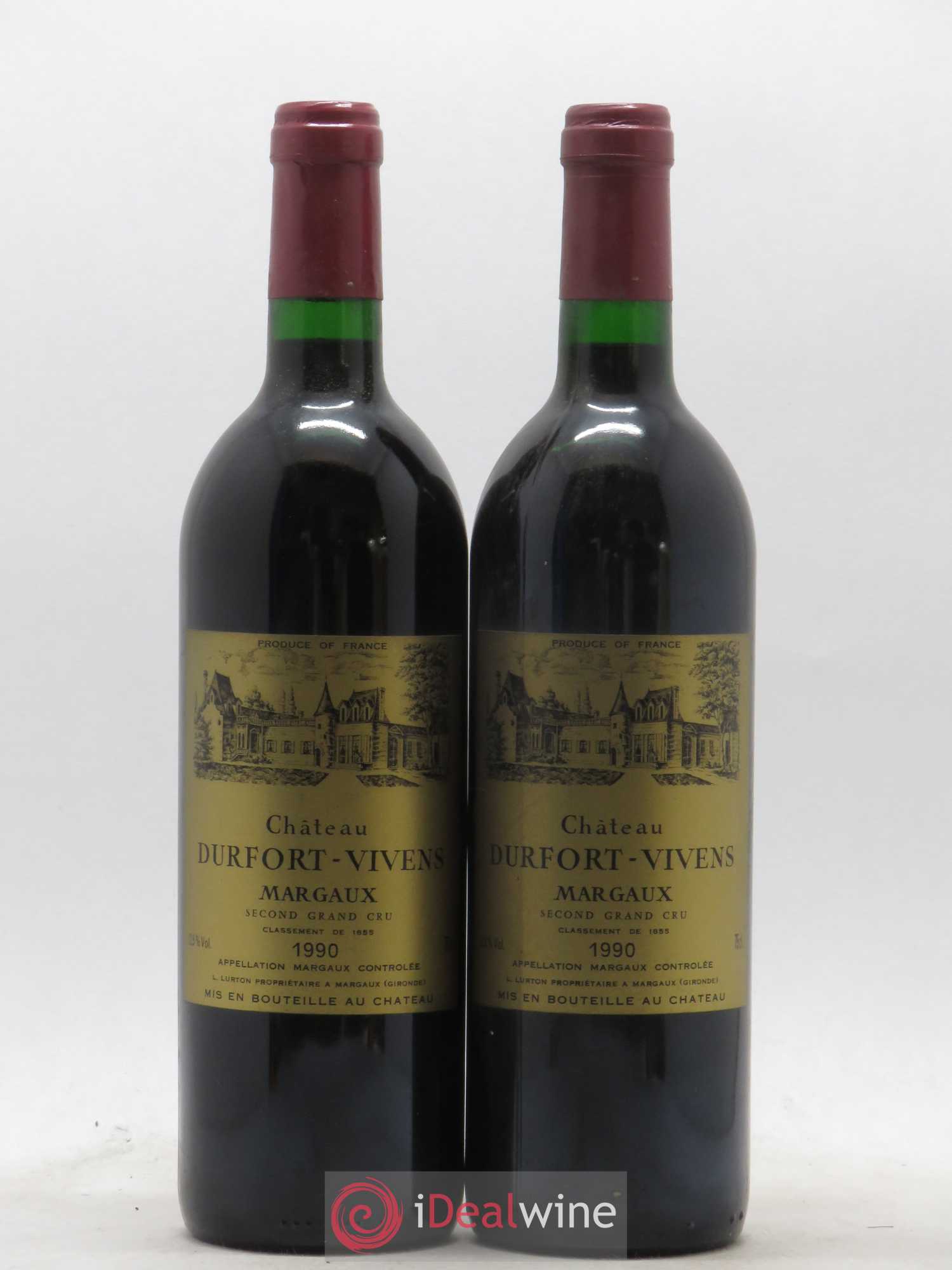Château Durfort Vivens 2ème Grand Cru Classé 1990 - Lot de 2 bouteilles - 0