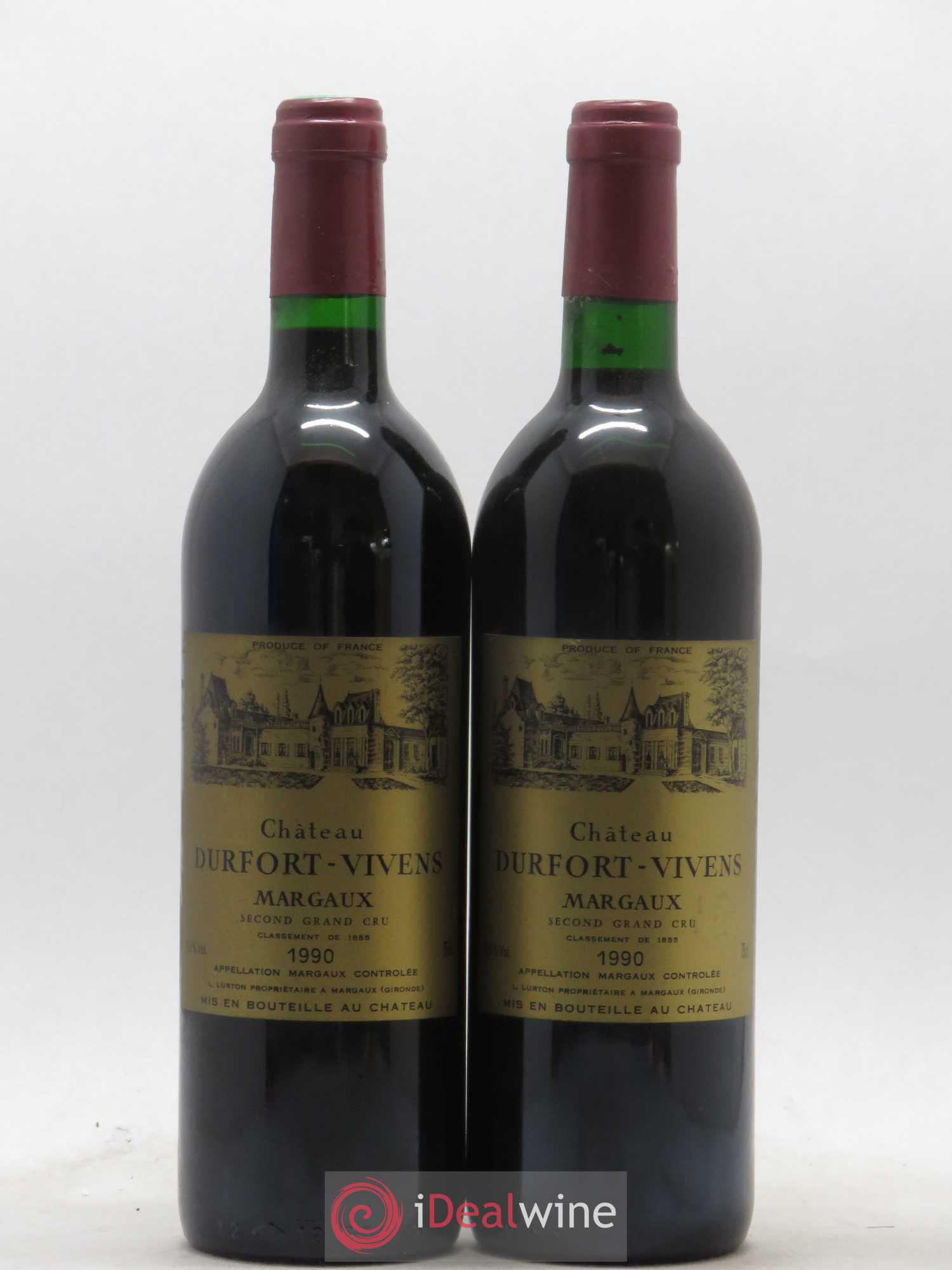 Château Durfort Vivens 2ème Grand Cru Classé 1990 - Lot de 2 bouteilles - 0