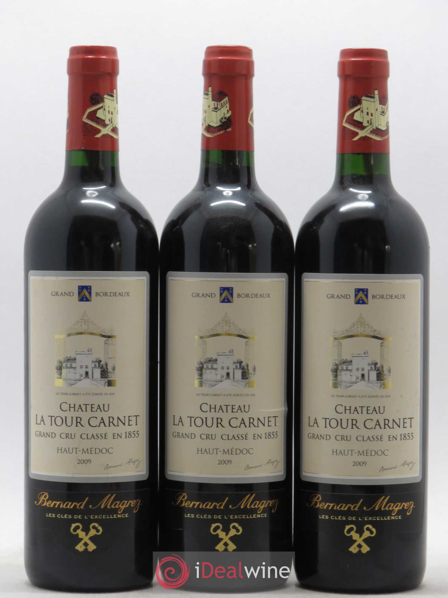 Château la Tour Carnet 4ème Grand Cru Classé 2009 - Lot de 3 bouteilles - 0