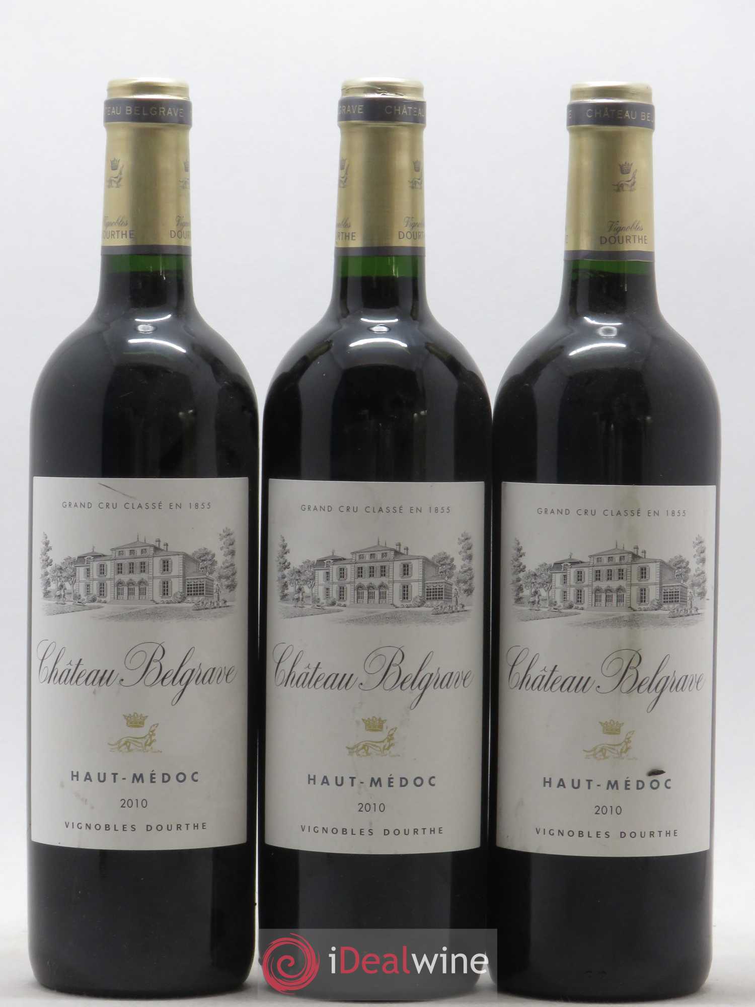 Château Belgrave 5ème Grand Cru Classé 2010 - Lot de 3 bouteilles - 0