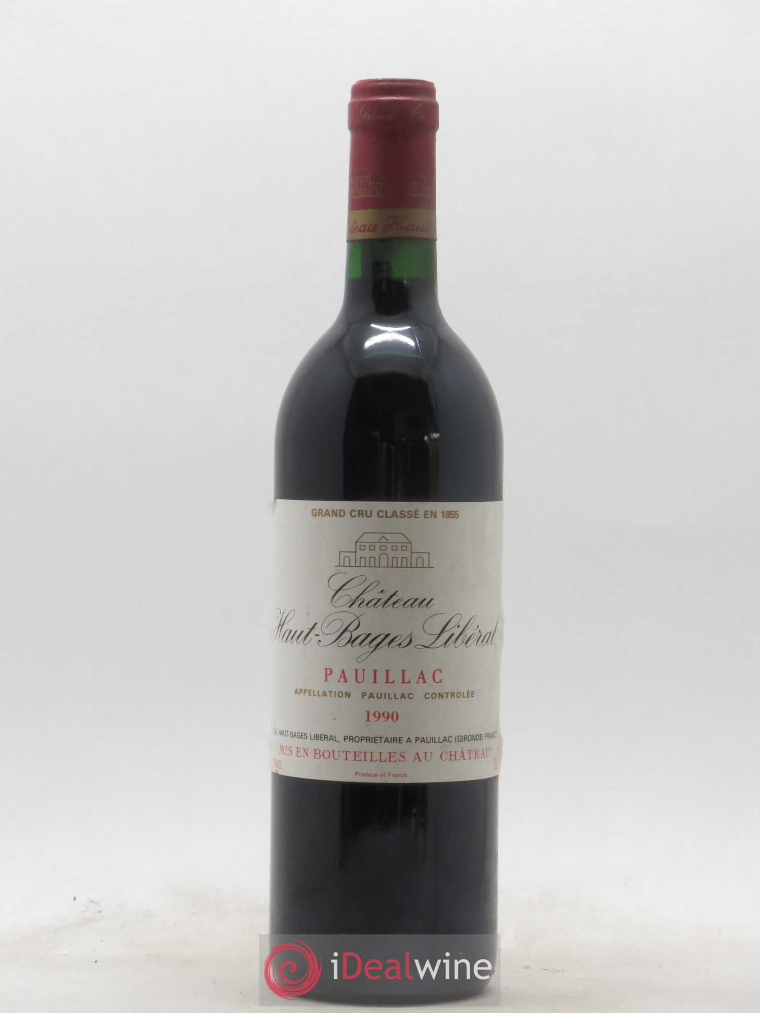 Château Haut Bages Libéral 5ème Grand Cru Classé 1990 - Lot de 1 bouteille - 0