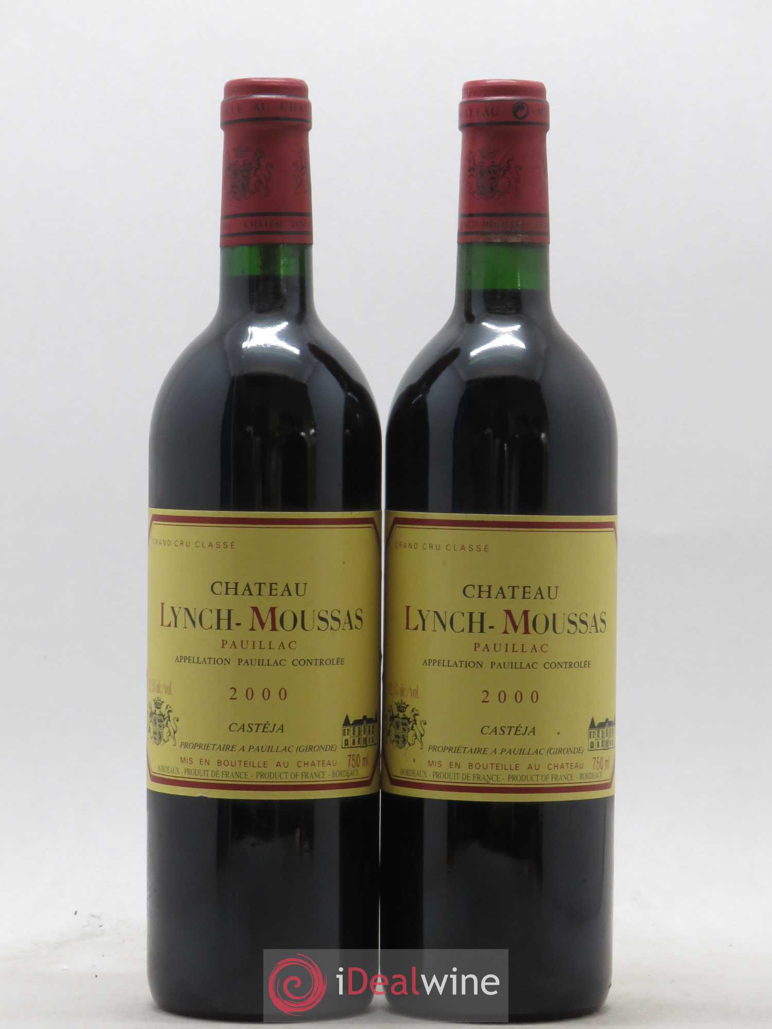 Château Lynch Moussas 5ème Grand Cru Classé 2000 - Lot de 2 bouteilles - 0