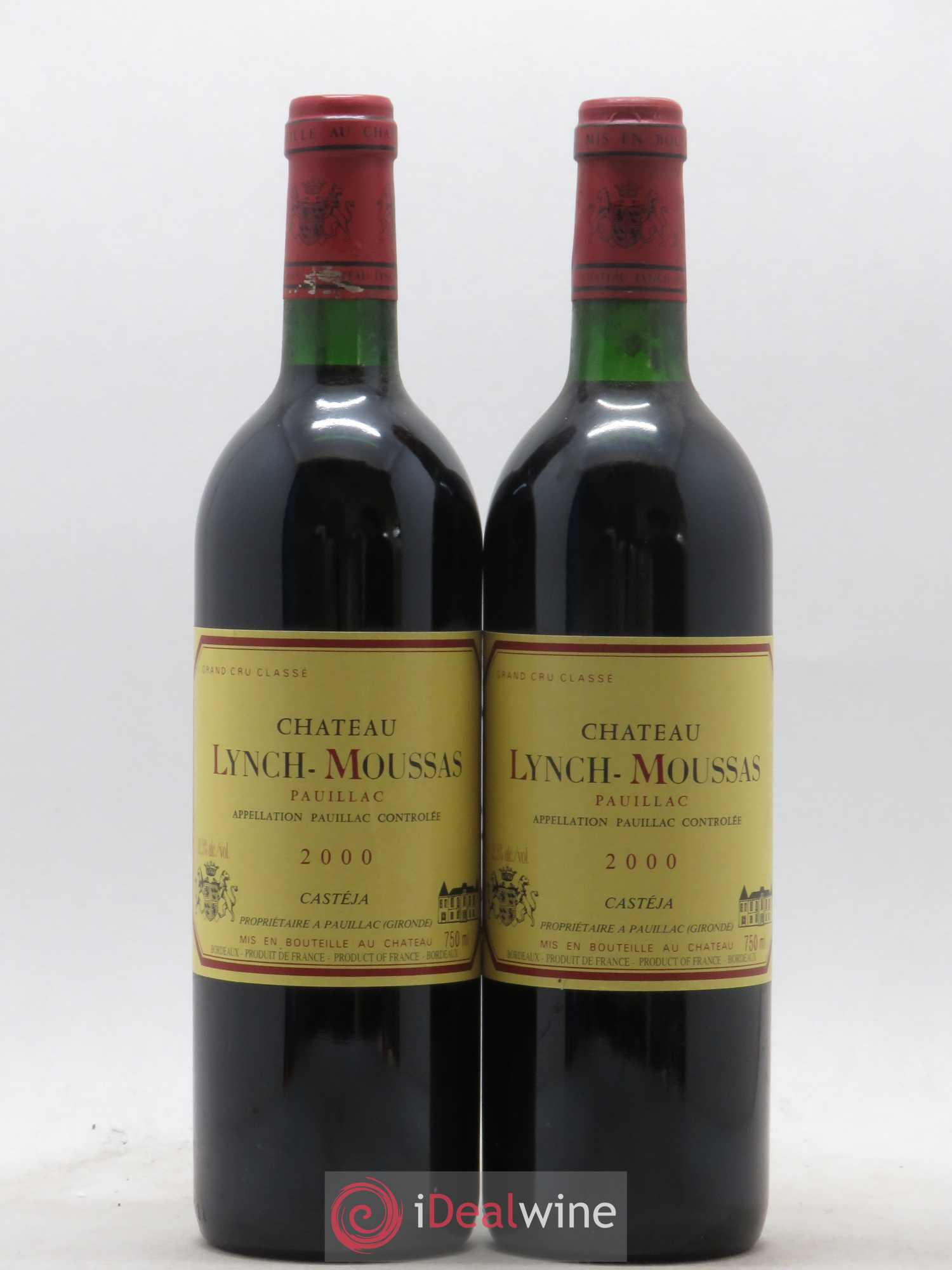 Château Lynch Moussas 5ème Grand Cru Classé 2000 - Lot de 2 bouteilles - 0