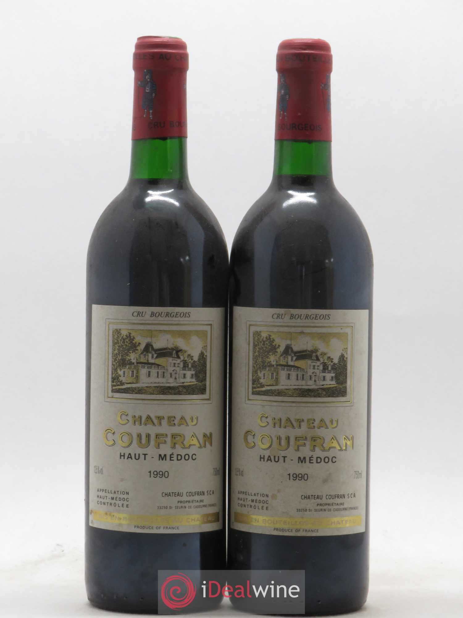 Château Coufran Cru Bourgeois 1990 - Lot de 2 bouteilles - 0
