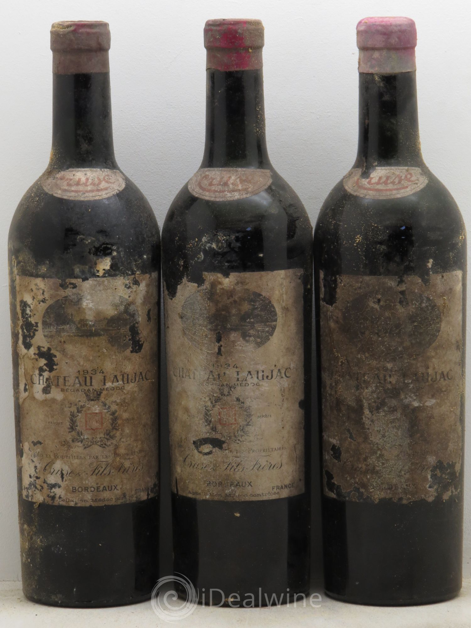 Château Laujac Cru Bourgeois 1934 - Lot de 3 bouteilles - 0