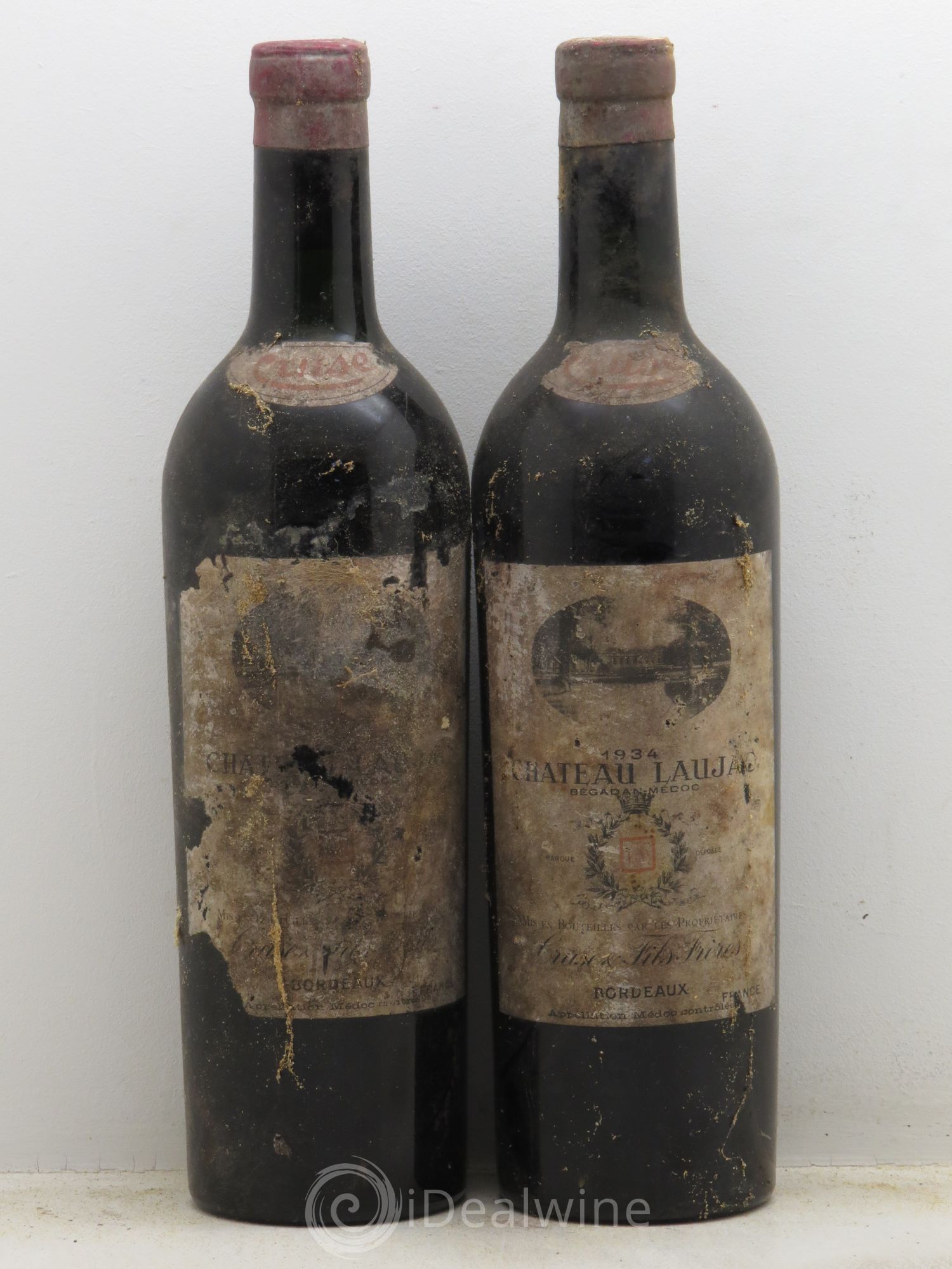 Château Laujac Cru Bourgeois 1934 - Lot de 2 bouteilles - 0