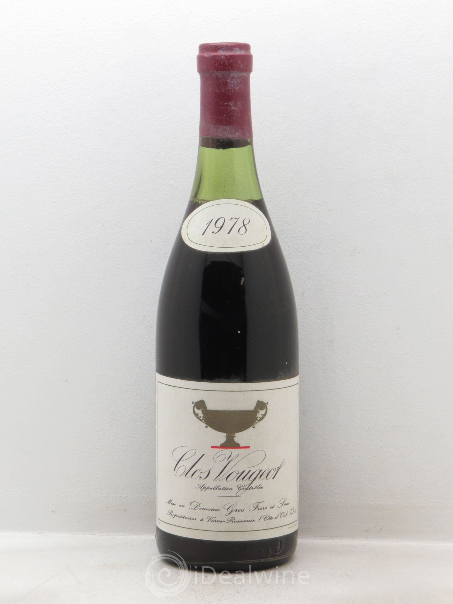 Clos de Vougeot Grand Cru Gros Frère et Soeur 1978 - Posten von 1 Flasche - 0
