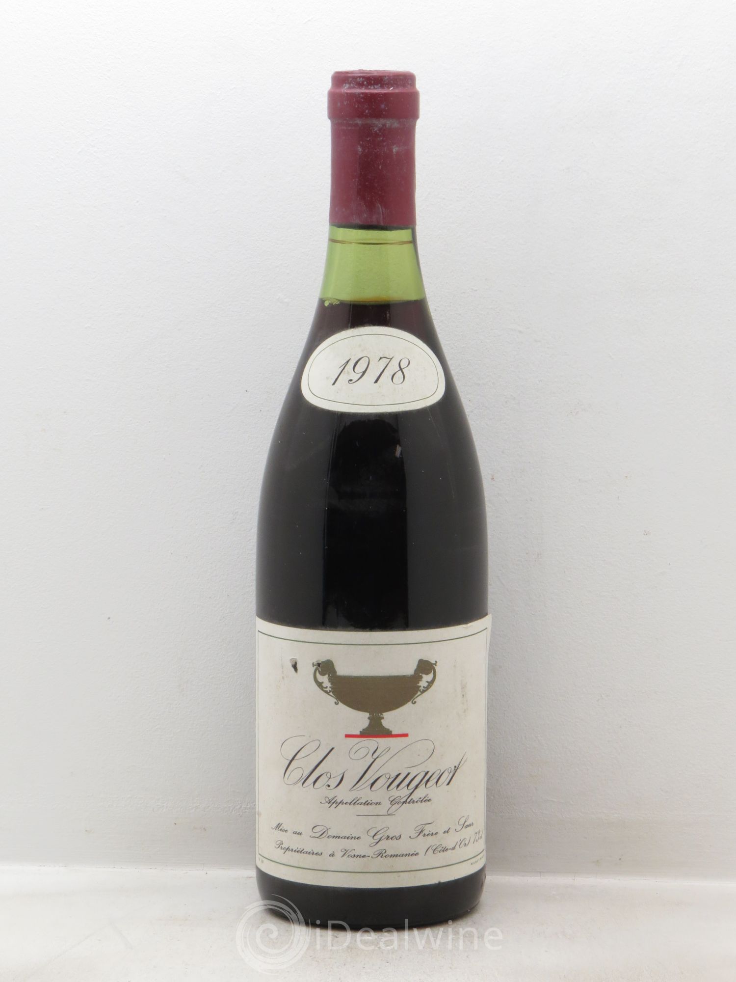 Clos de Vougeot Grand Cru Gros Frère et Soeur 1978 - Posten von 1 Flasche - 0