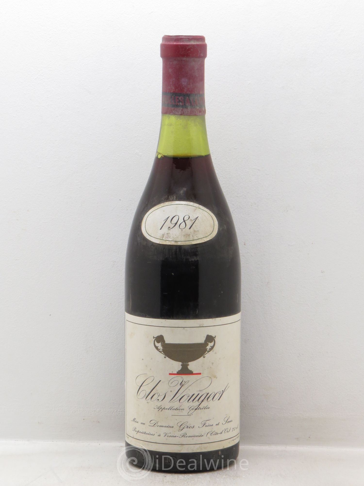 Clos de Vougeot Grand Cru Gros Frère & Soeur 1981 - Posten von 1 Flasche - 0