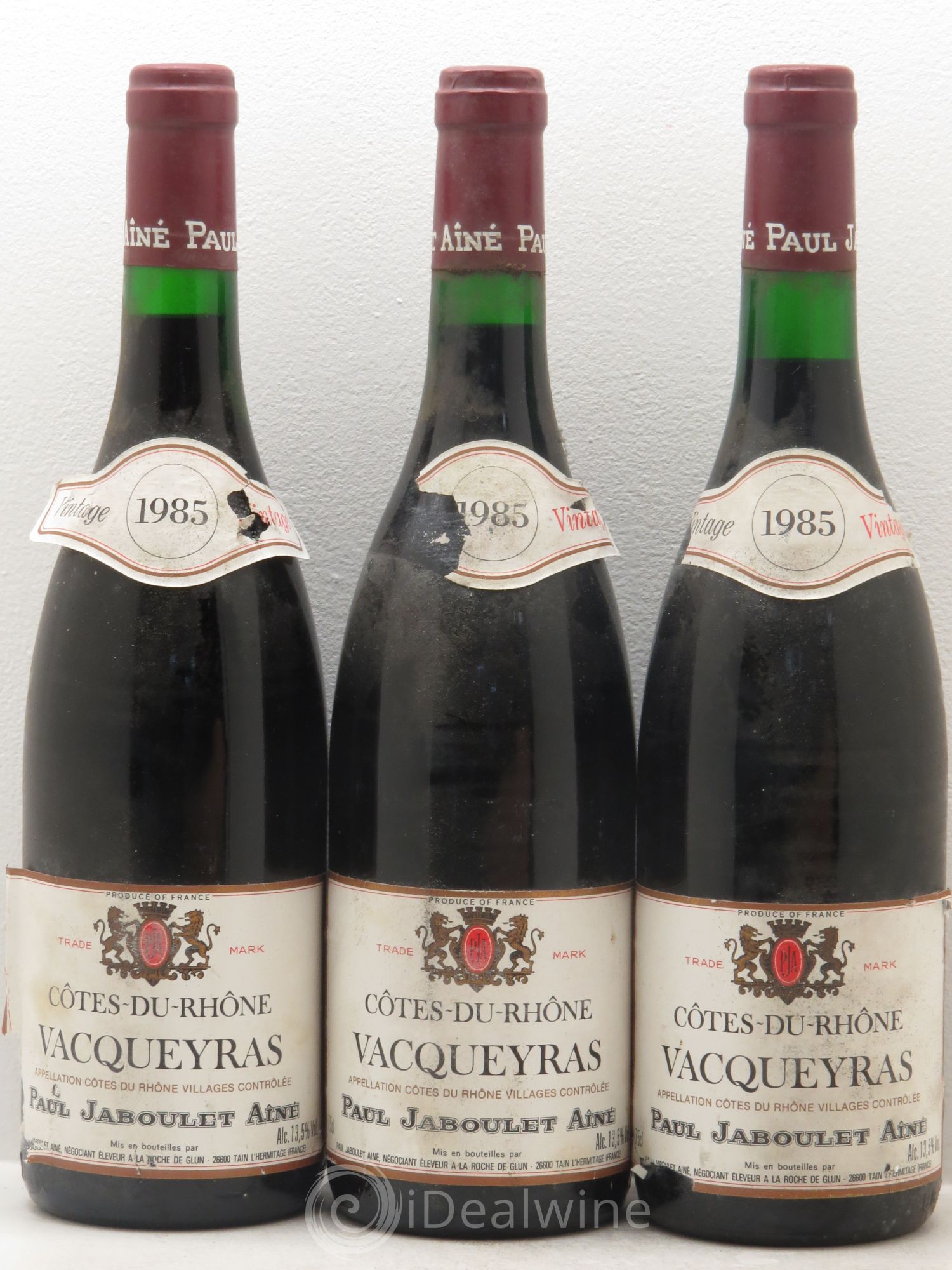Vacqueyras Jaboulet (sans prix de réserve) 1985 - Posten von 3 Flaschen - 0