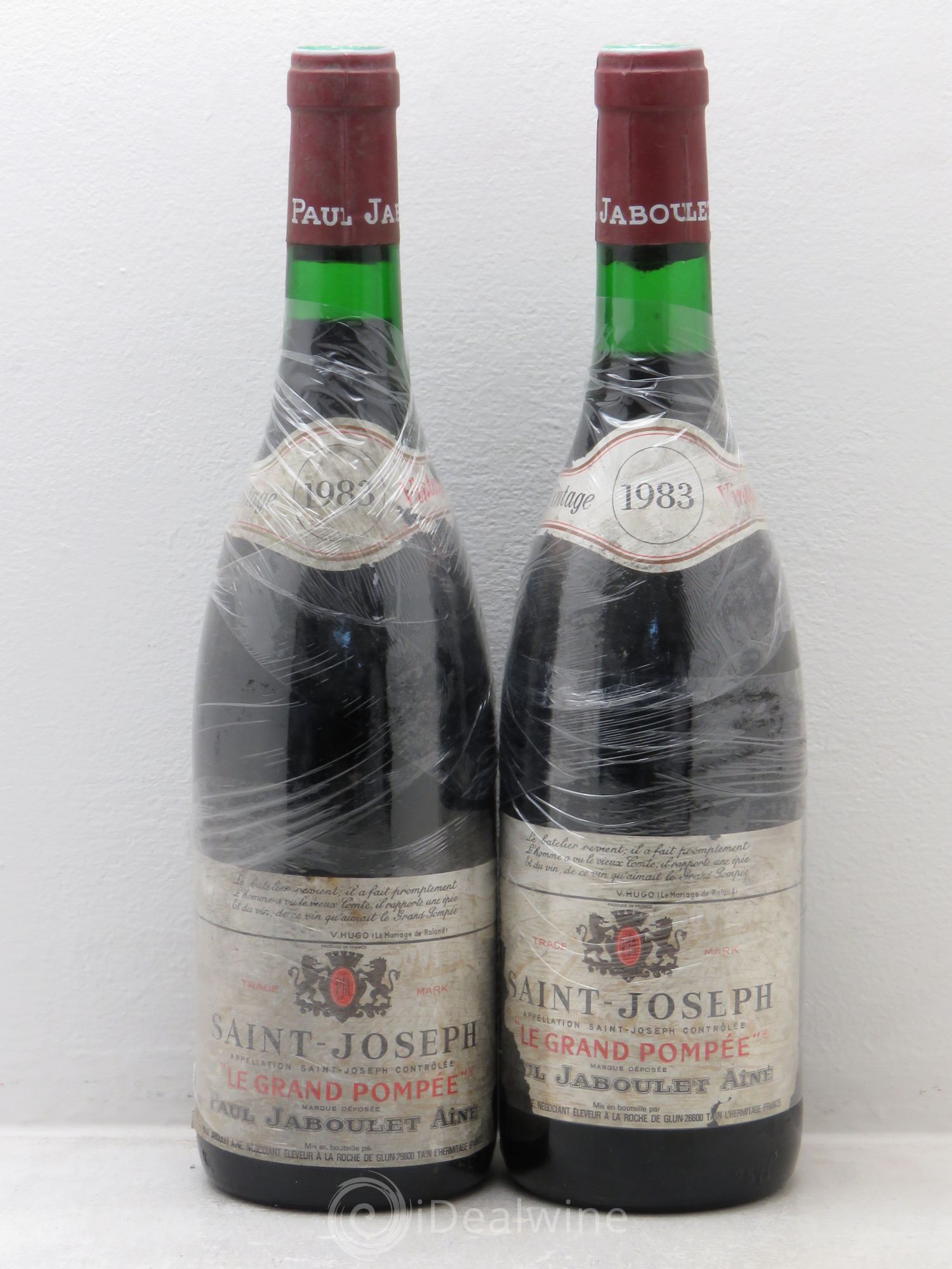 Saint-Joseph Le Grand Pompée 1983 - Lot de 2 bouteilles - 0