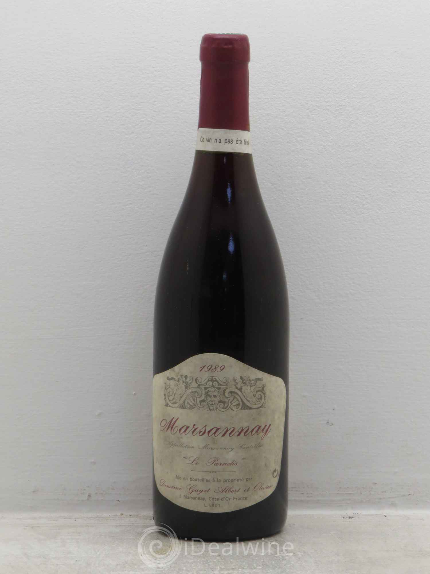 Marsannay Le Paradis Albert et Olivier Guyot 1989 - Posten von 1 Flasche - 0