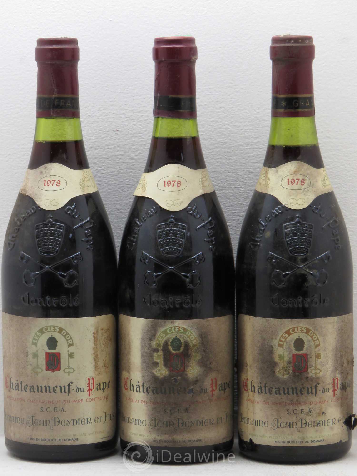 Châteauneuf-du-Pape Les Cles d'Or Domaine Deydier 1978 - Posten von 3 Flaschen - 0