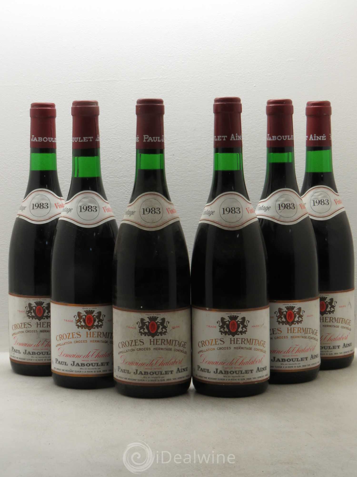 Crozes-Hermitage Domaine de Thalabert Paul Jaboulet Ainé 1983 - Lot de 6 bouteilles - 0