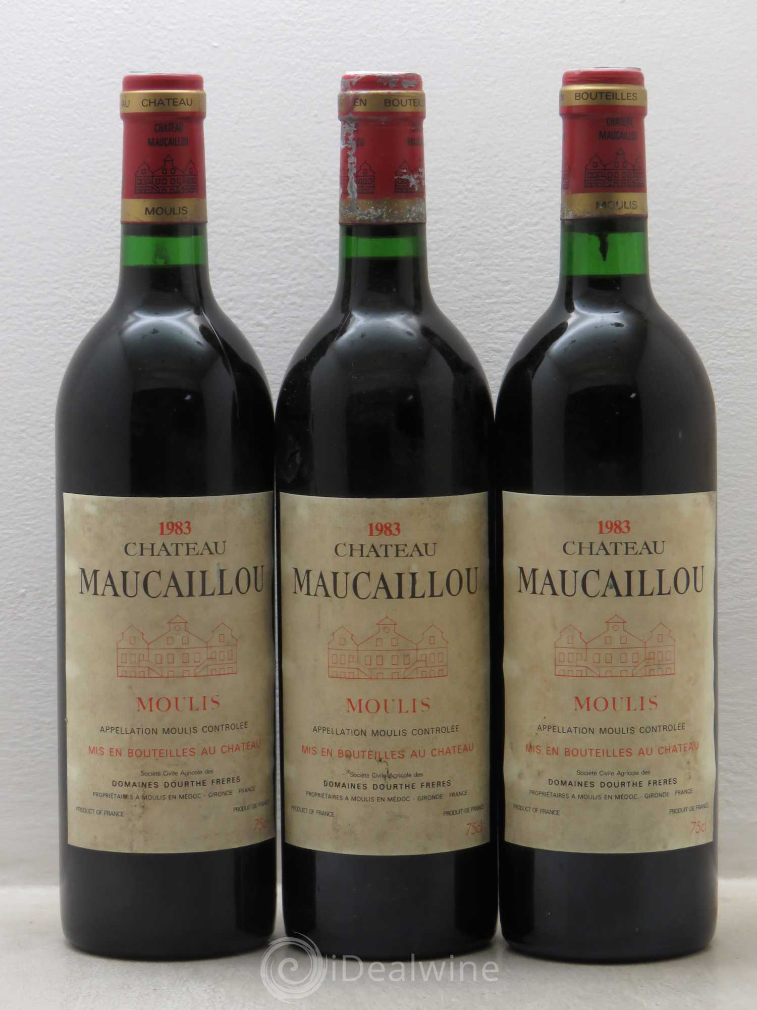 Château Maucaillou 1983 - Lot de 3 bouteilles - 0