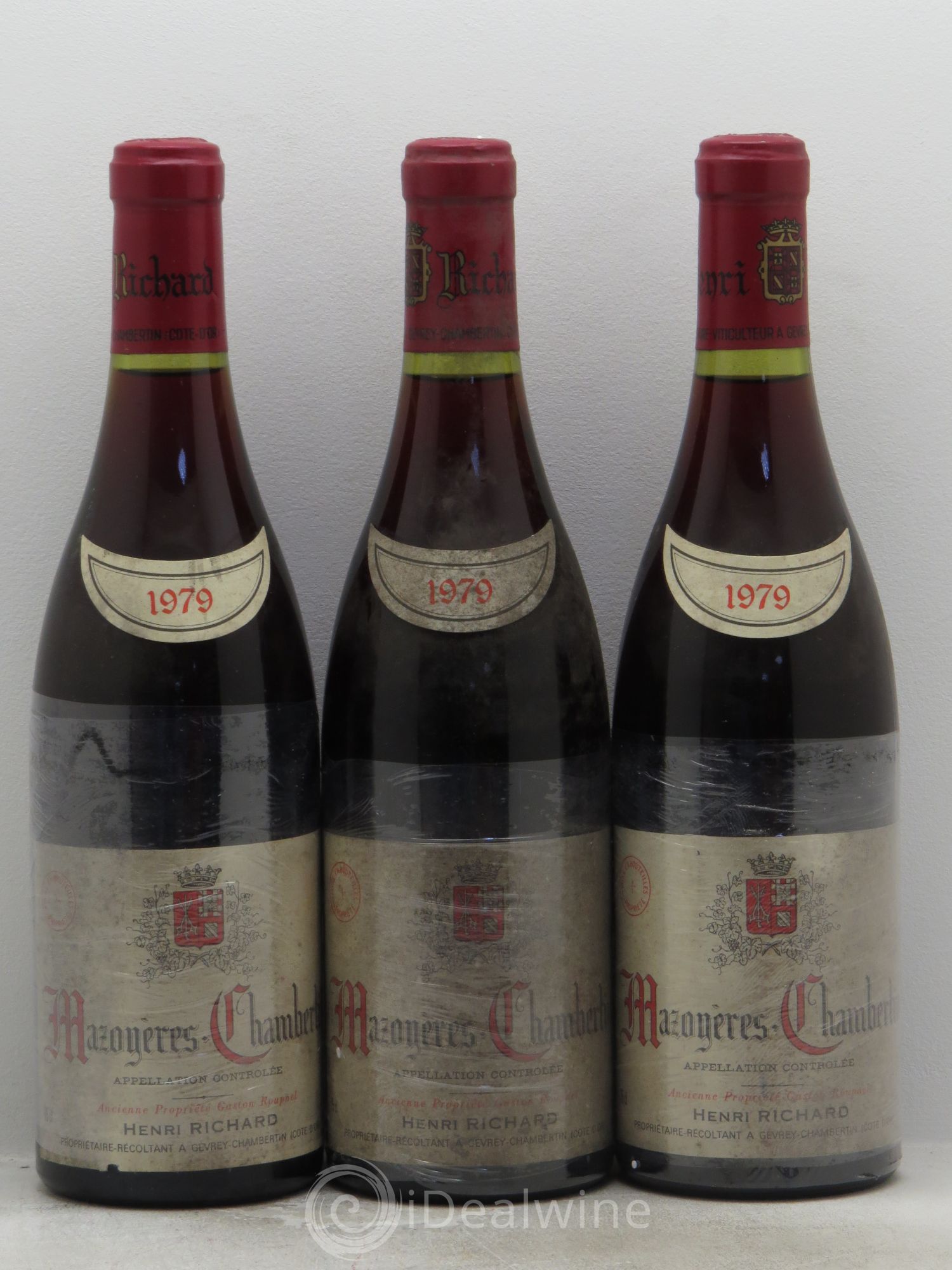 Mazoyères-Chambertin Grand Cru Henri Richard 1979 - Lot de 3 bouteilles - 0