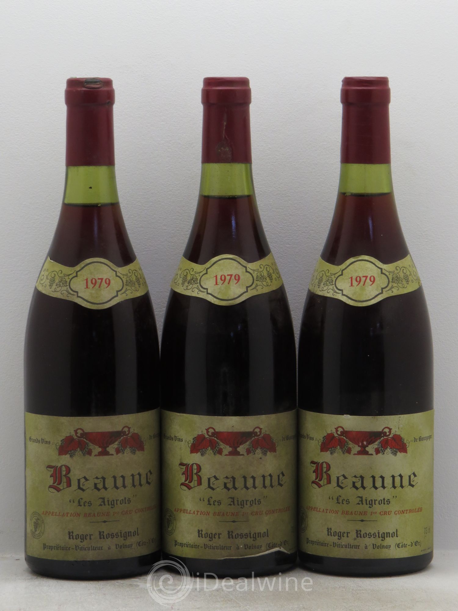Beaune 1er Cru Roger Rossignol 1979 - Lot de 3 bouteilles - 0