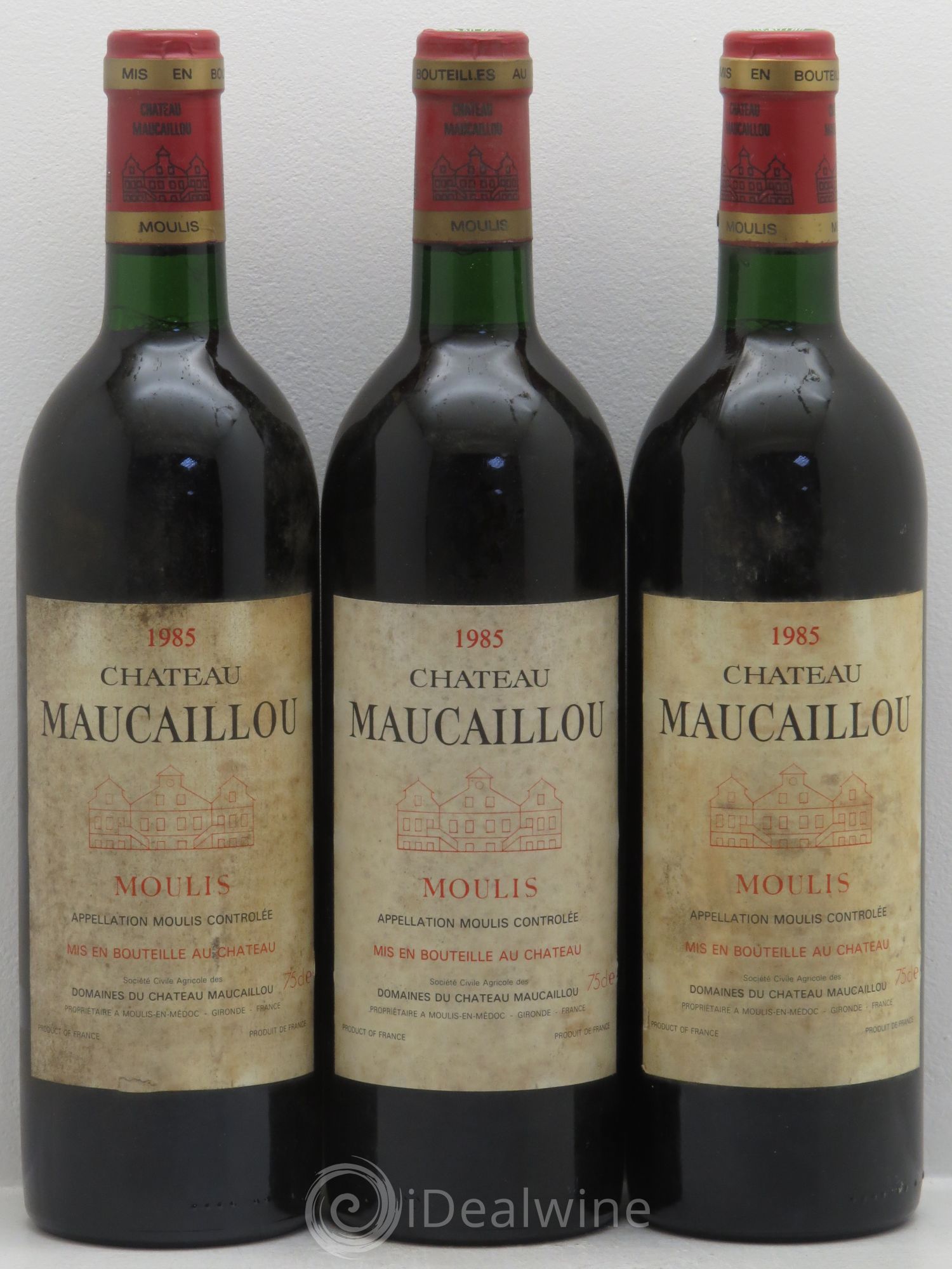 Château Maucaillou 1985 - Lot de 3 bouteilles - 0