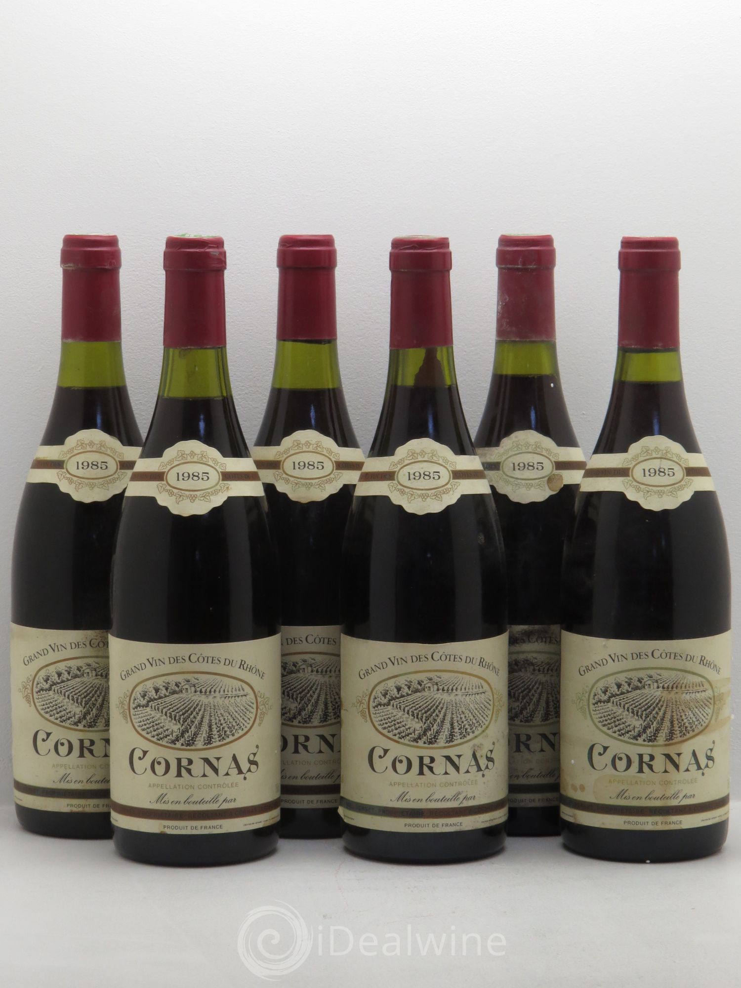 Cornas Noël Verset 1985 - Lot de 6 bouteilles - 0