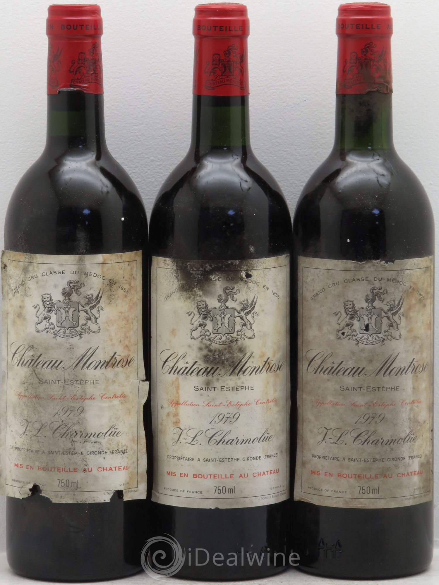 Château Montrose 2ème Grand Cru Classé 1979 - Lot de 3 bouteilles - 0