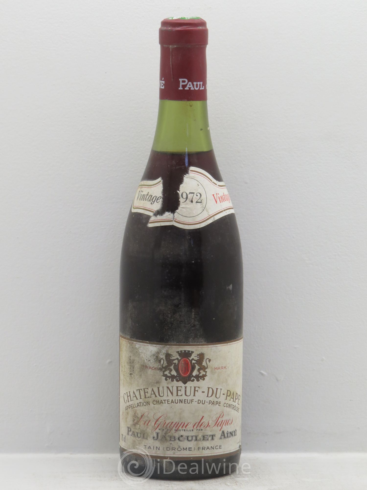 Châteauneuf-du-Pape Jaboulet Grappe des papes 1972 - Posten von 12 Flaschen - 0