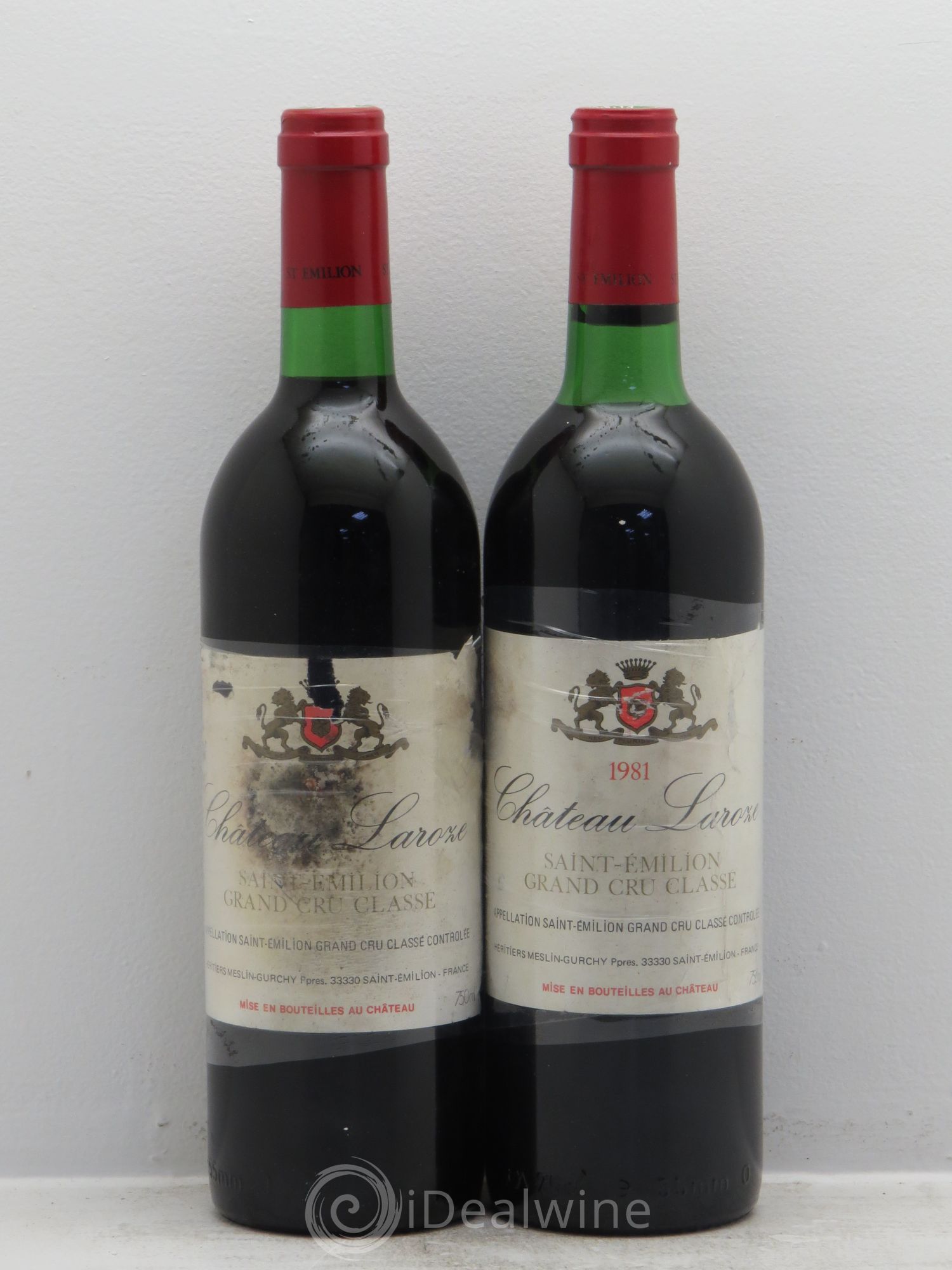Château Laroze Grand Cru Classé 1981 - Lot de 2 bouteilles - 0