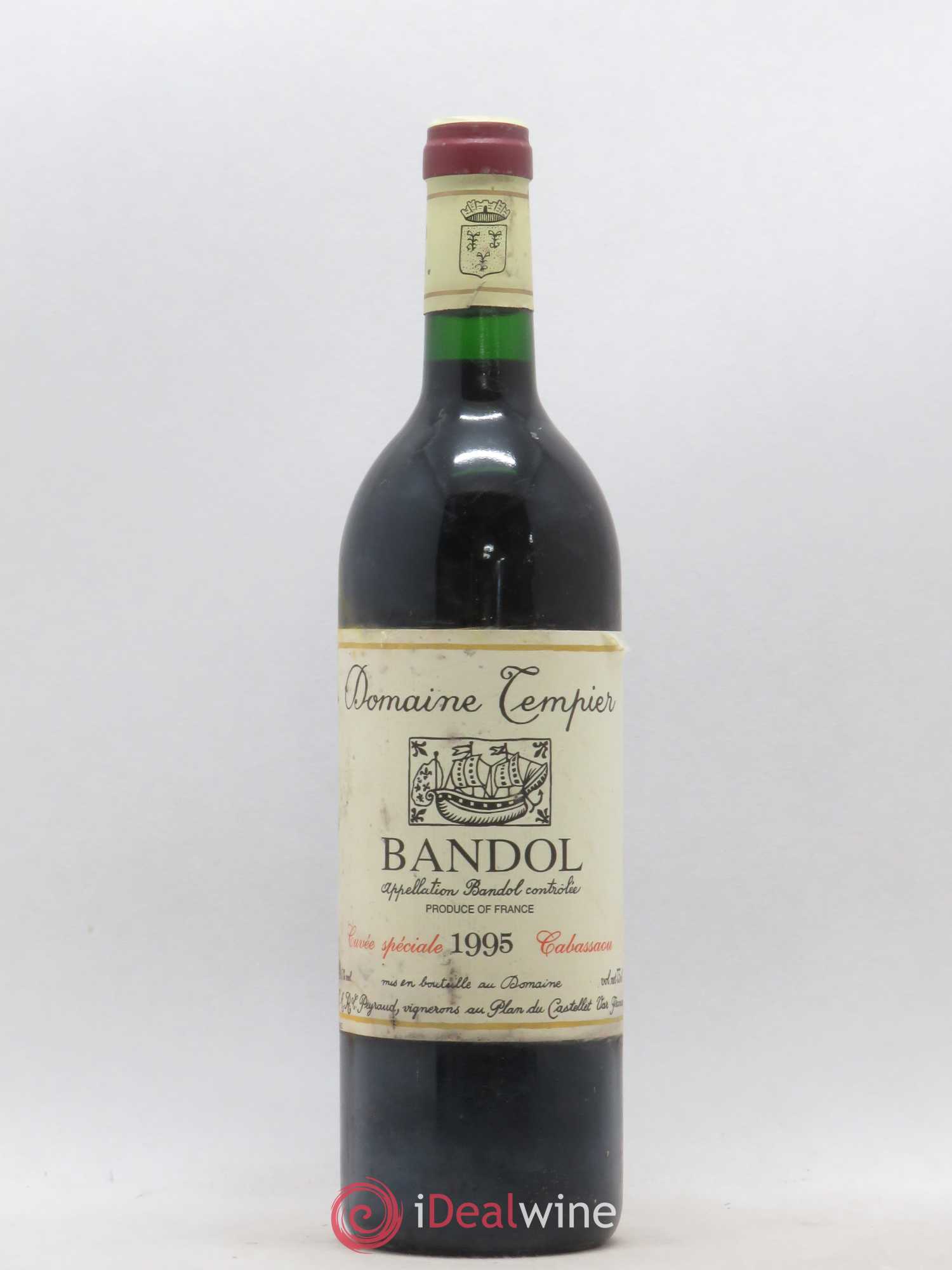 Bandol Cuvée Spéciale Cabassaou Domaine Tempier 1995 - Posten von 1 Flasche - 0