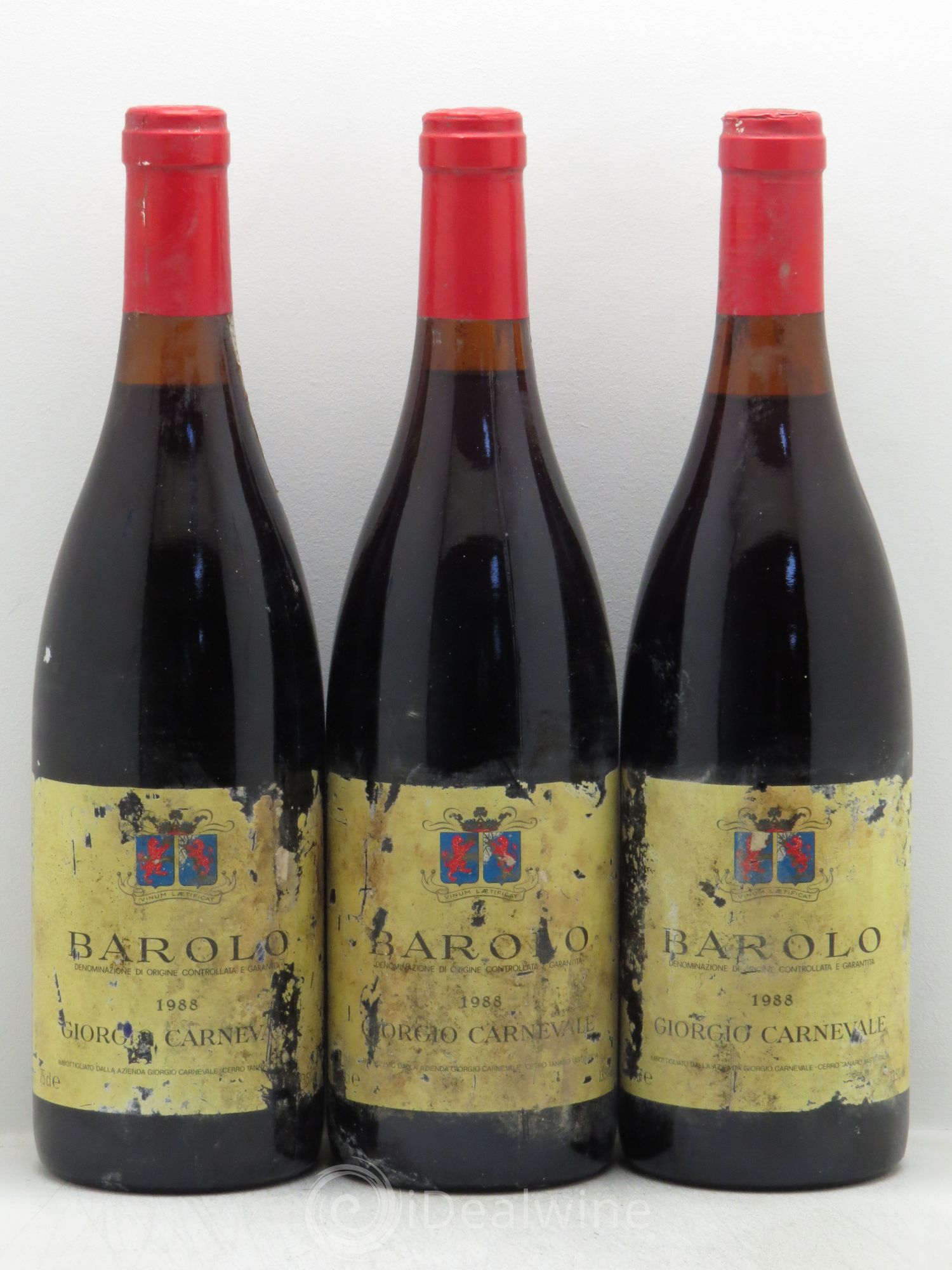 Barolo Giorgio Carnevale 1988 - Lot de 3 bouteilles - 0