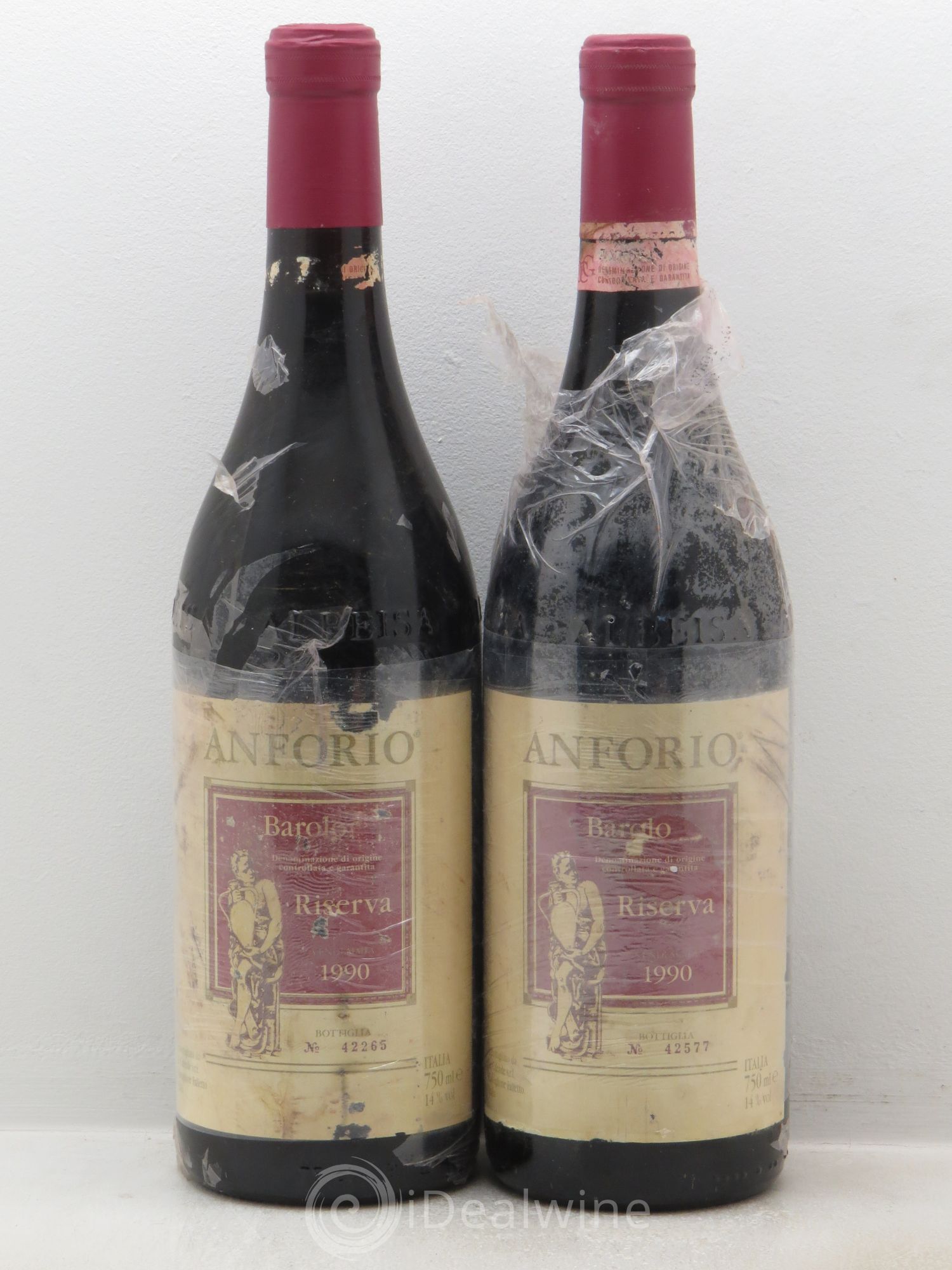 Barolo Riserva Anforio 1990 - Lot of 2 bottles - 0
