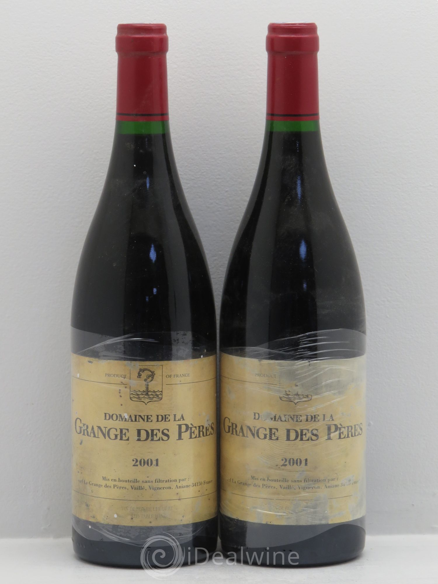 Pays d'Hérault Grange des Pères Laurent Vaillé 2001 - Lot de 2 bouteilles - 0