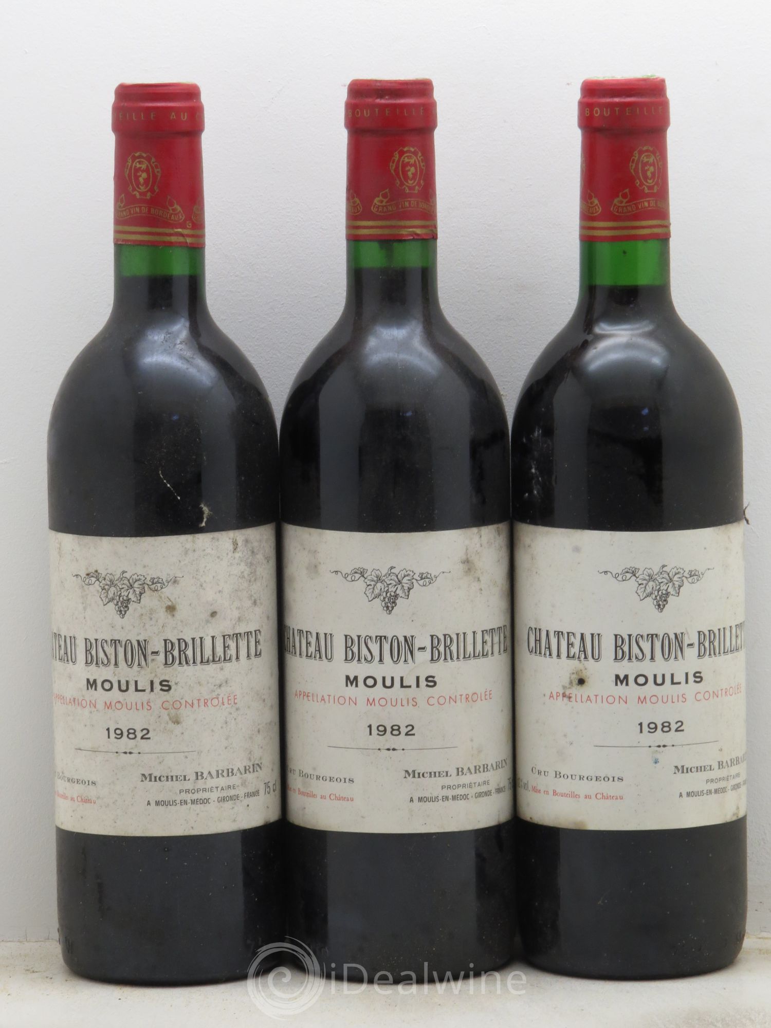 Château Biston Brillette 1982 - Lot de 3 bouteilles - 0