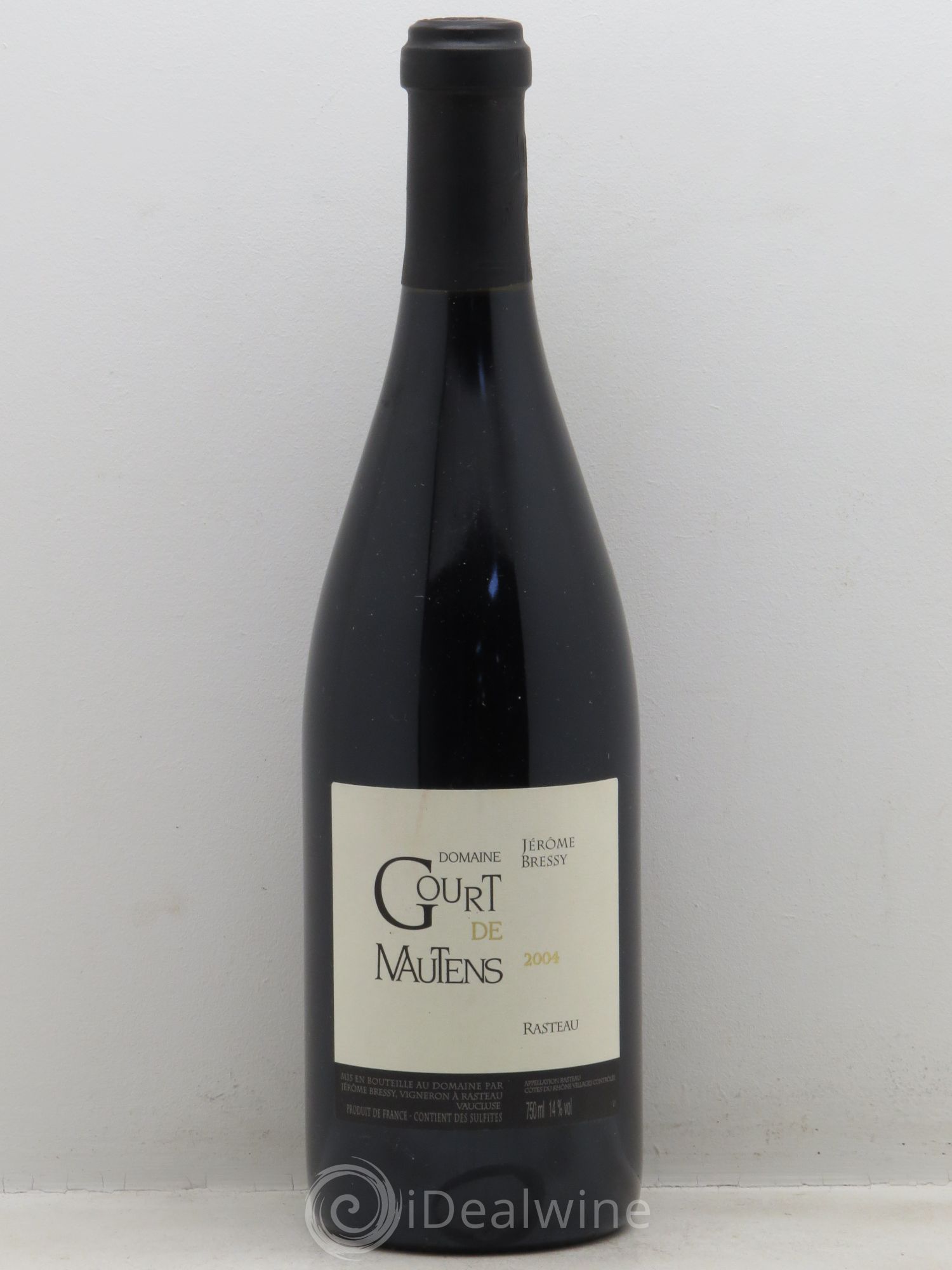 Rasteau Domaine Gourt de Mautens - Jérôme Bressy 2004 - Lot de 1 bouteille - 0