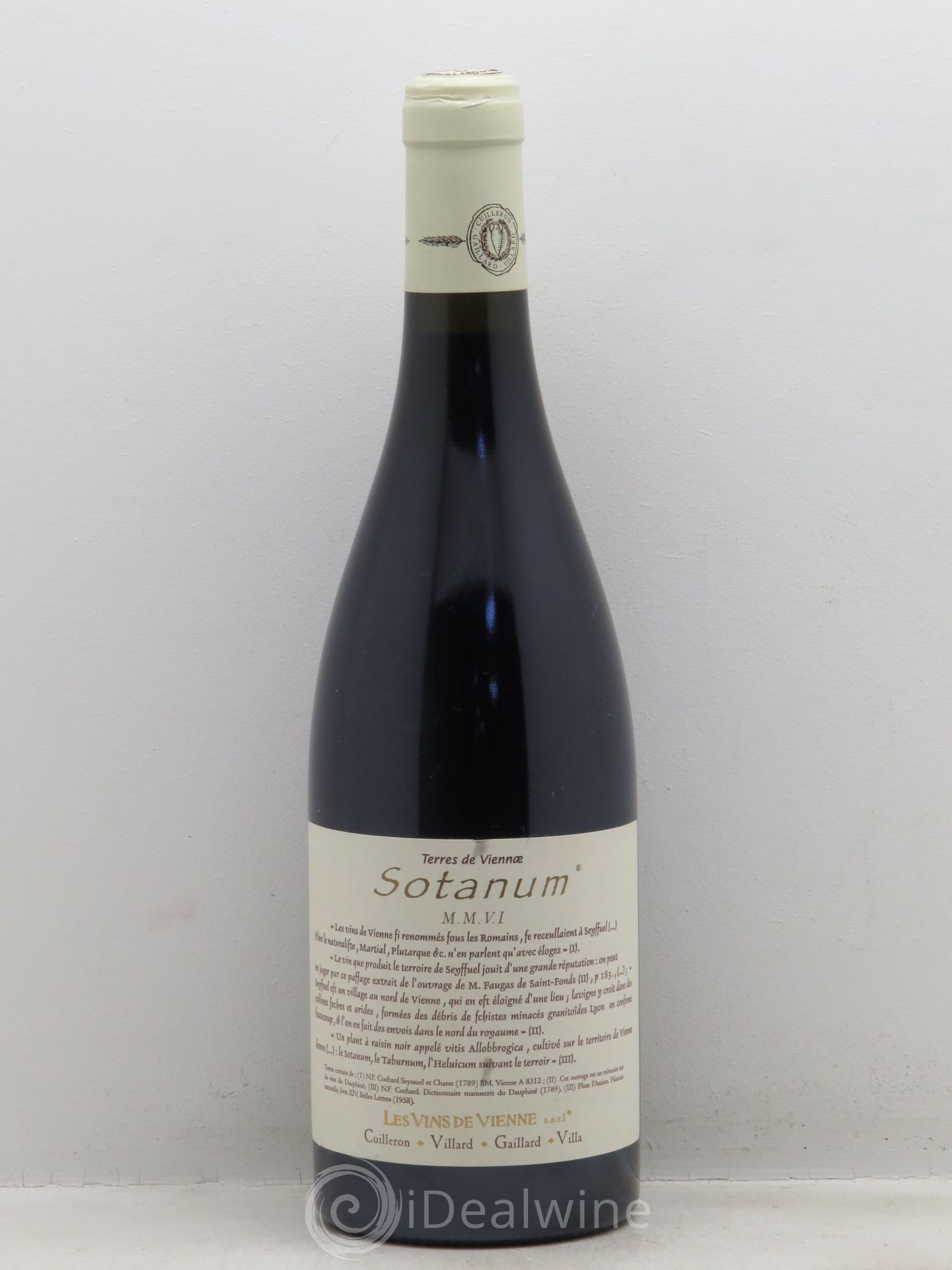 Rhône VdP collines Rhodaniennes Sotanum Vins de Vienne 2006 - Posten von 1 Flasche - 0