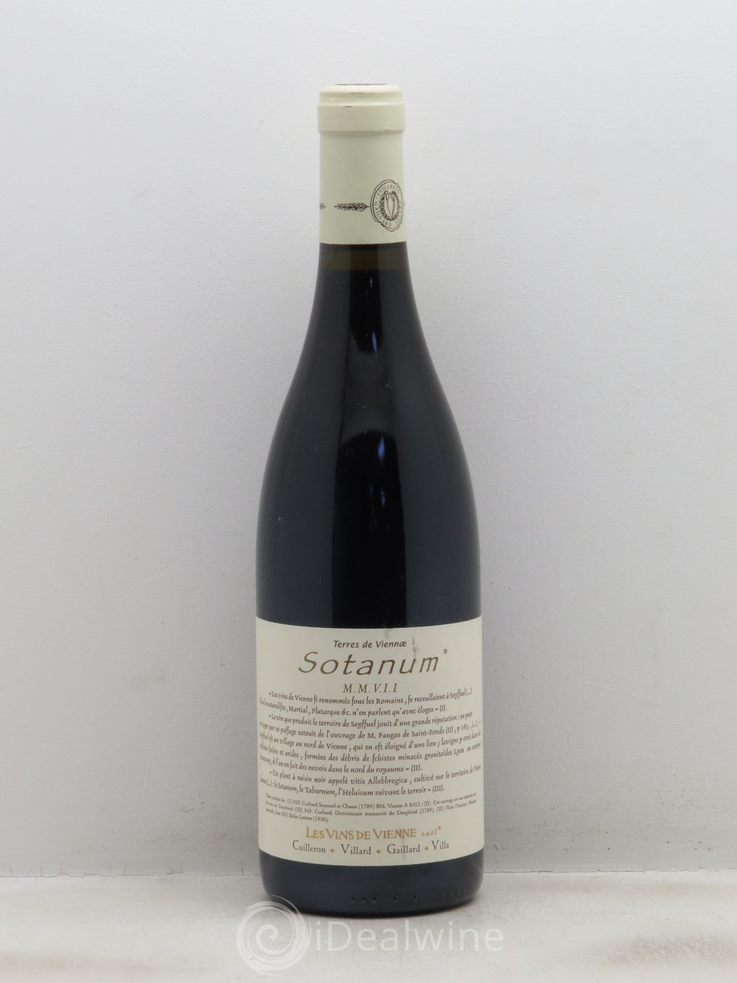 Rhône VdP Collines Rhodaniennes Sotanum Vins de Vienne 2007 - Posten von 1 Flasche - 0