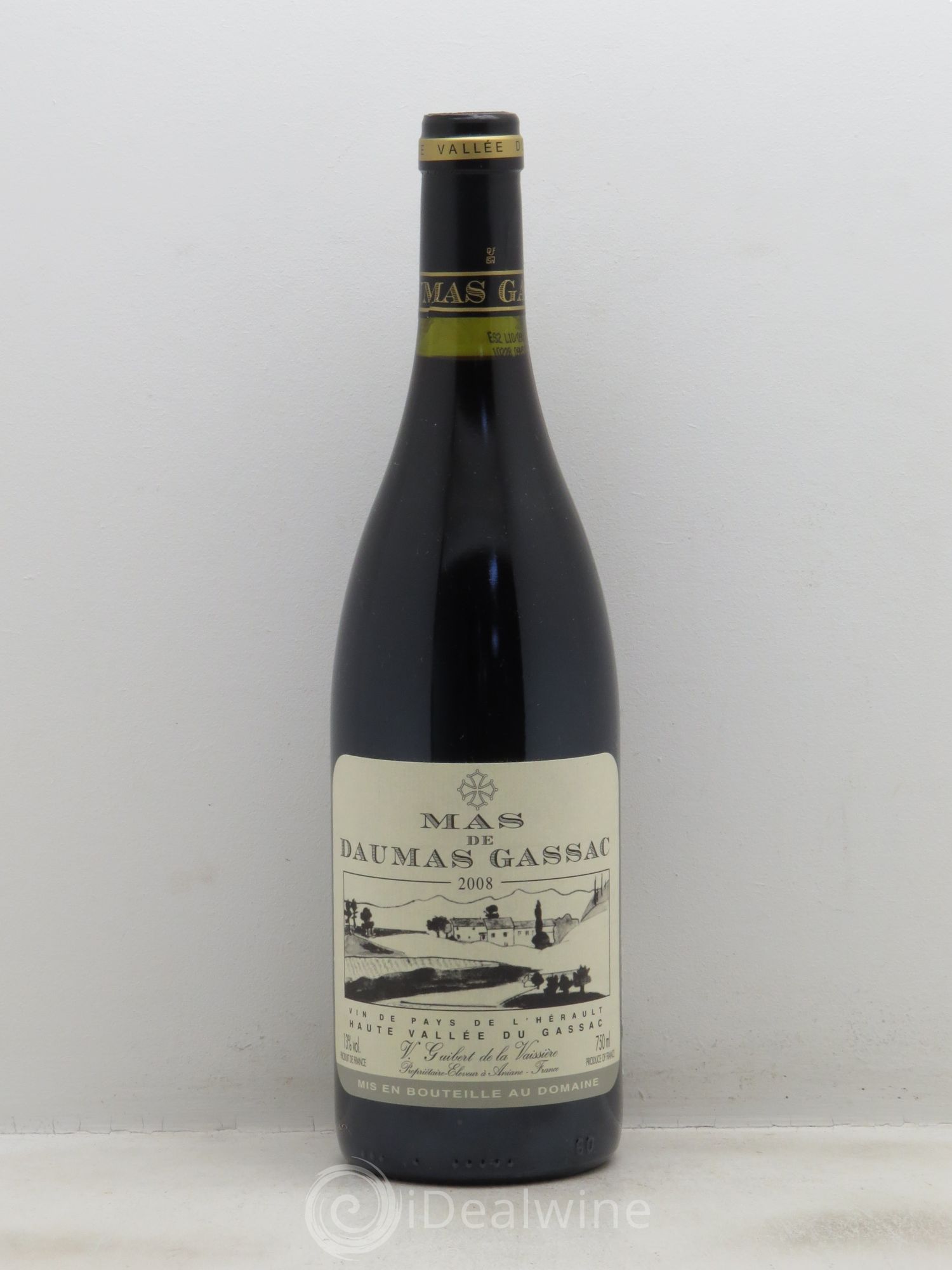 Saint-Guilhem-le-Désert - Cité d'Aniane Mas Daumas Gassac Famille Guibert de La Vaissière 2008 - Lot de 1 bouteille - 0