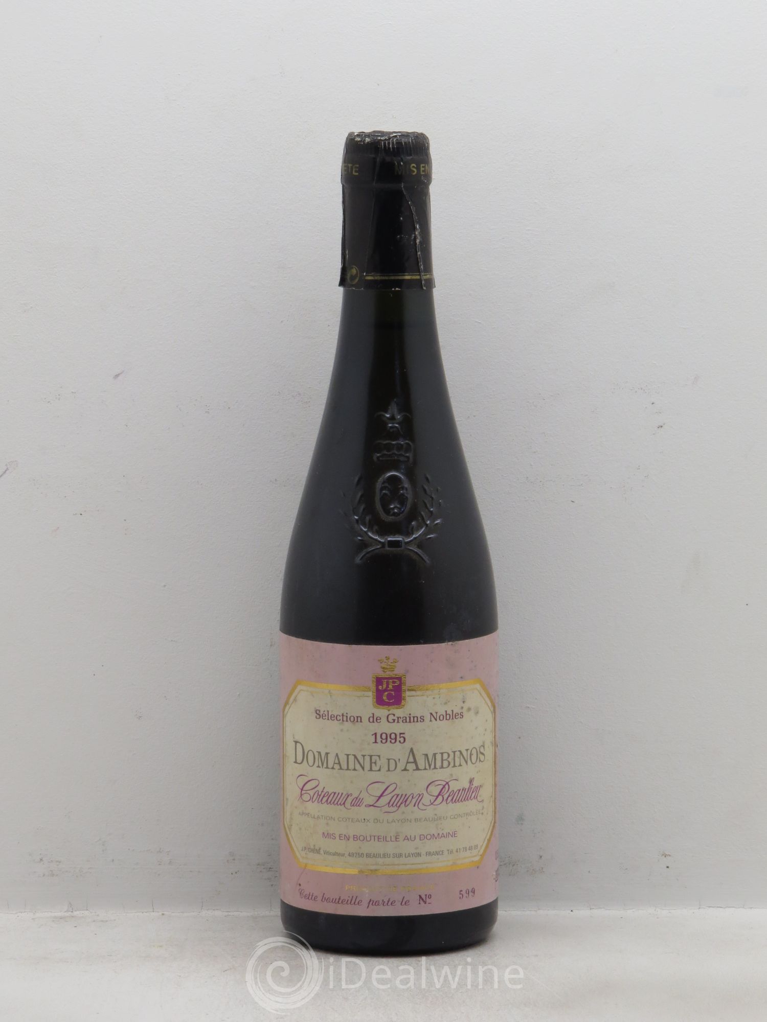 Coteaux du Layon Domaine Ambinos - Beaulieu Sélection de grains nobles (50cl) (sans prix de réserve - no reserve) 1995 - Lotto di 1 bottiglia - 0