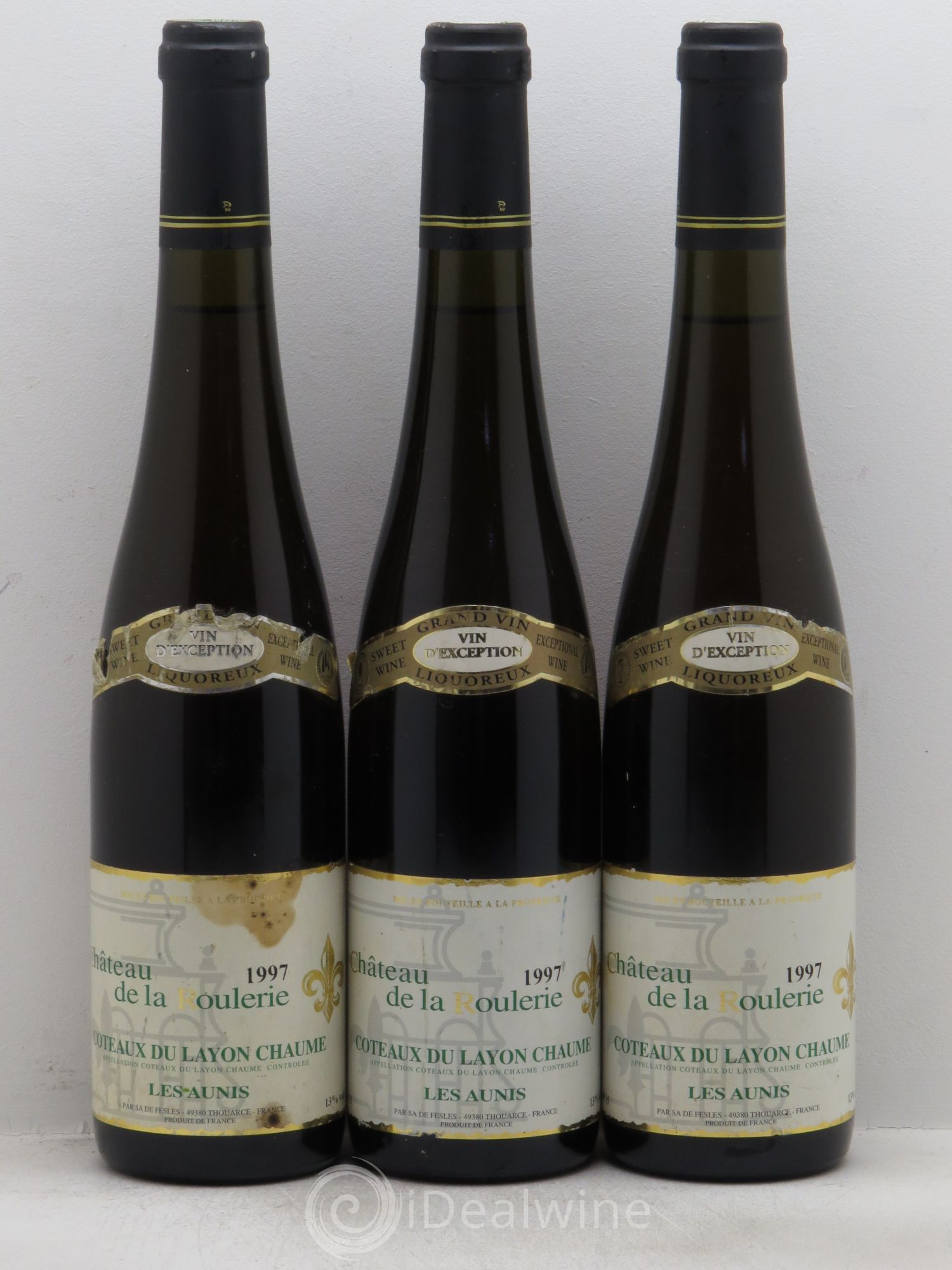 Coteaux du Layon Château la Roulerie Les Aunis (50cl) 1997 - Lotto di 3 bottiglie - 0