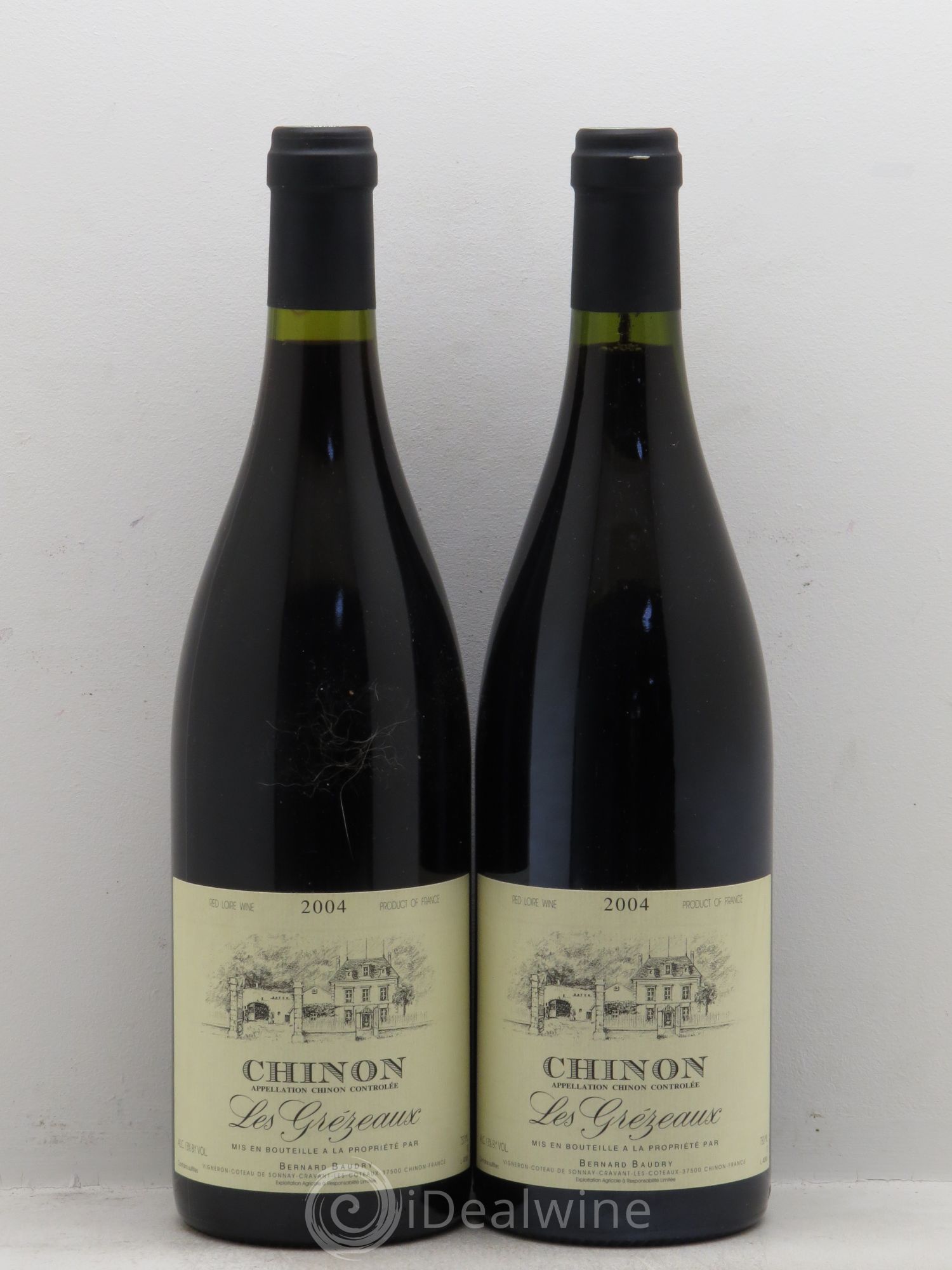 Chinon Les Grézeaux Bernard Baudry 2004 - Lot de 2 bouteilles - 0
