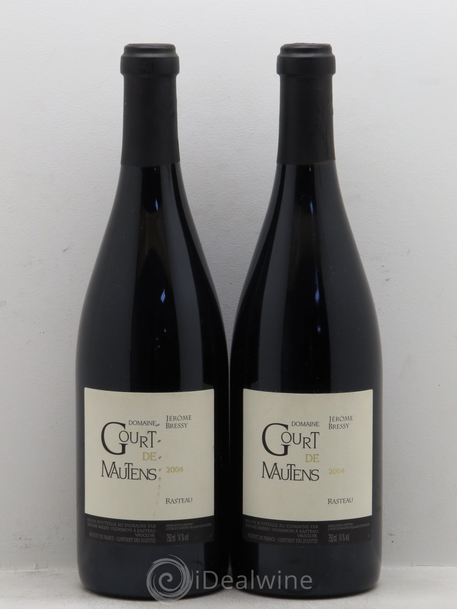 Rasteau Domaine Gourt de Mautens - Jérôme Bressy 2004 - Lot de 2 bouteilles - 0